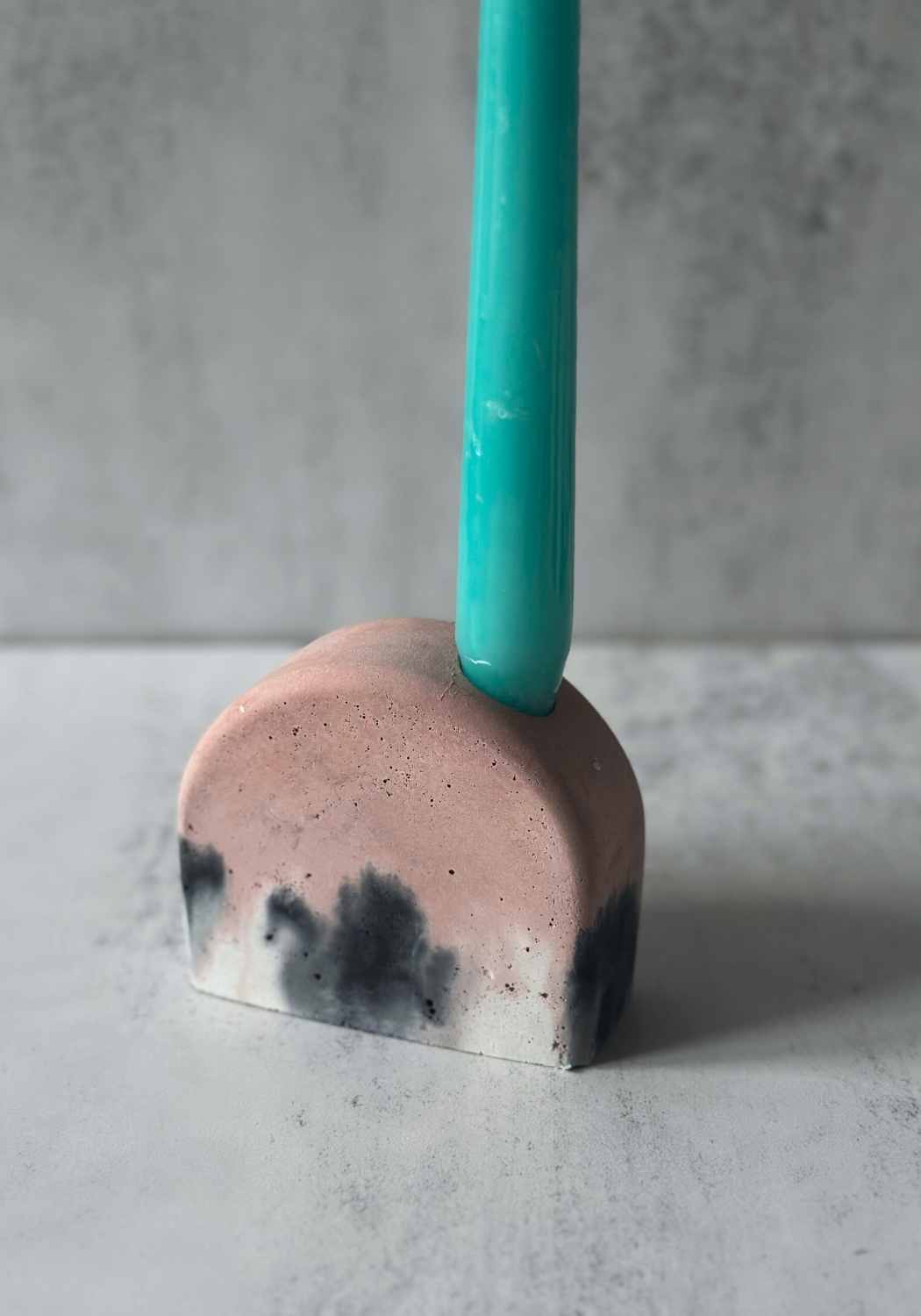Pink Arch Concrete Candle Holder