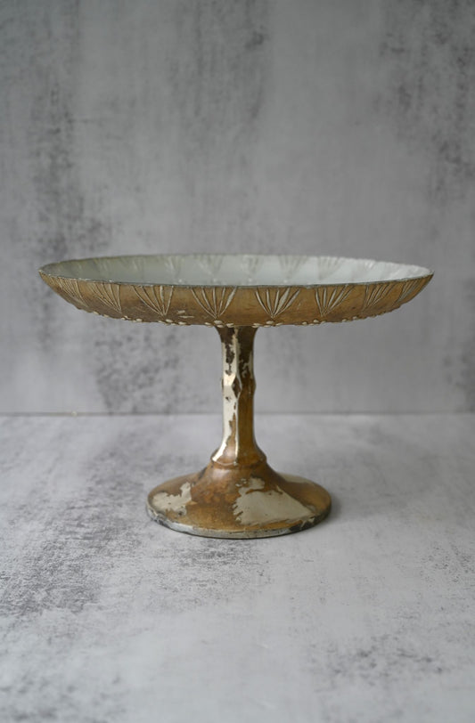 Grand support décoratif en verre antique