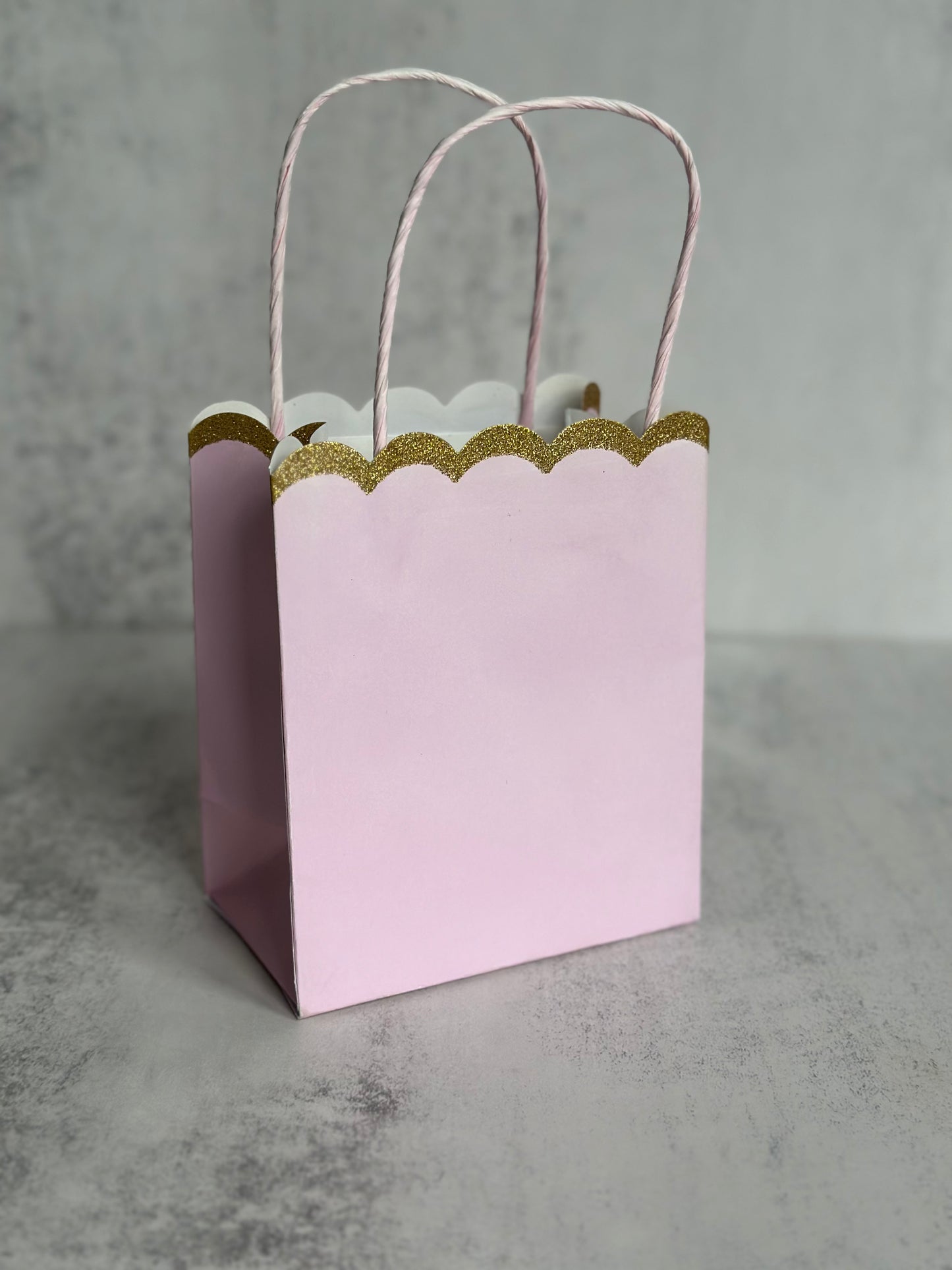 Colourful Scallop Glitter Edge Party Bags