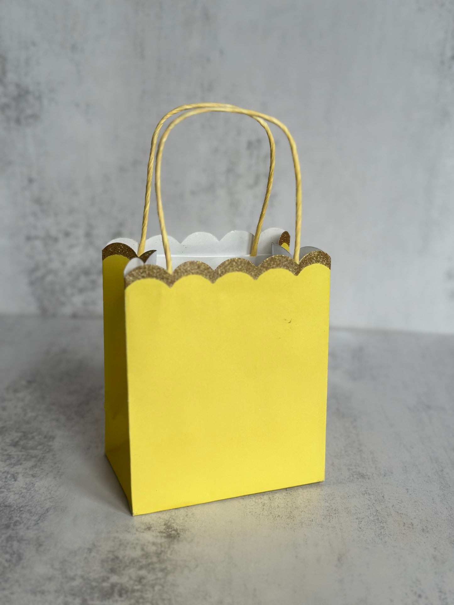 Colourful Scallop Glitter Edge Party Bags