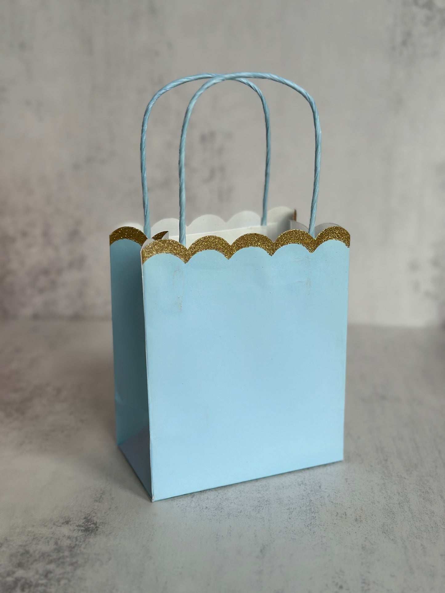 Colourful Scallop Glitter Edge Party Bags