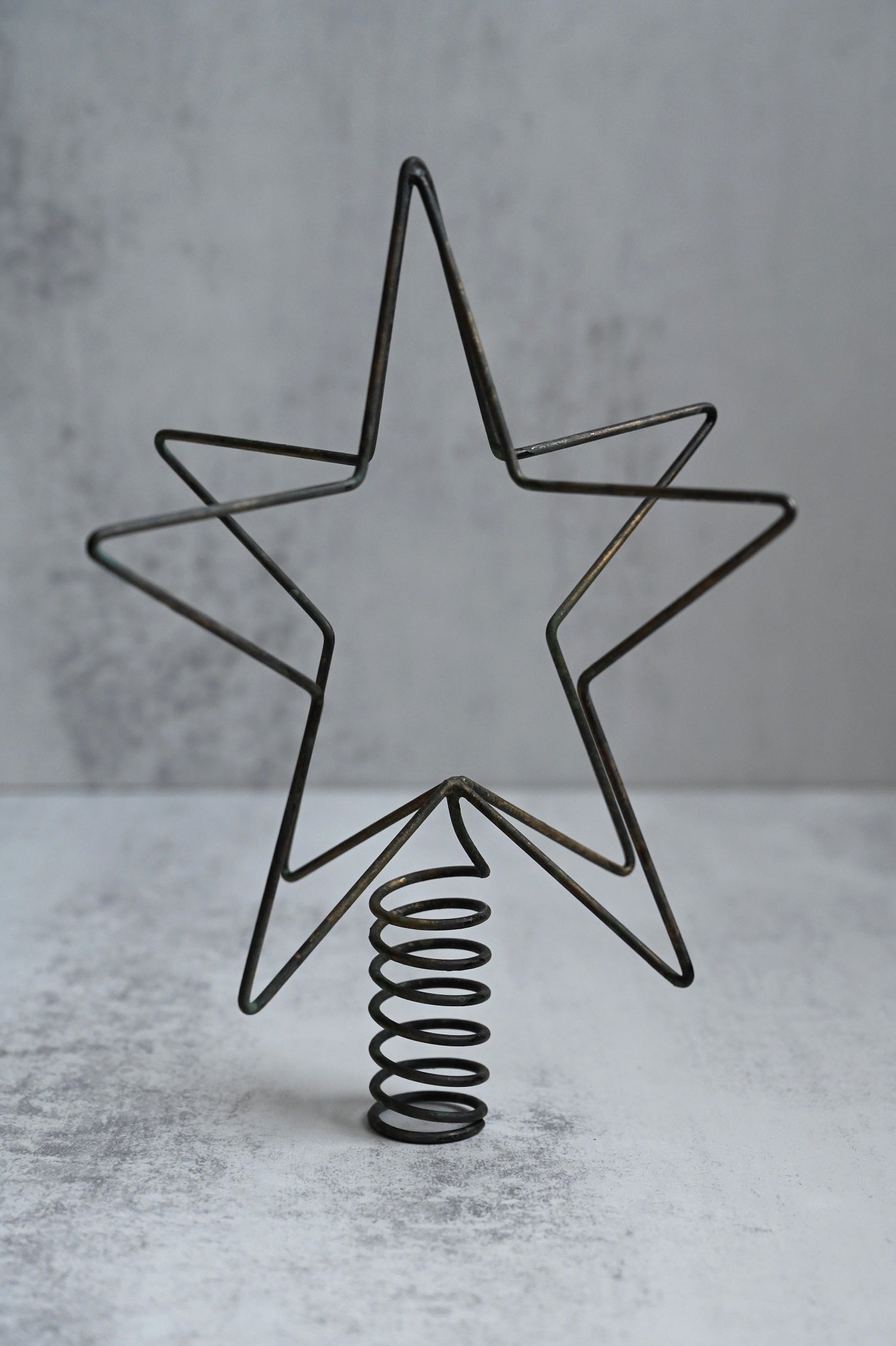 Antique Brass 3D Star Tree Topper
