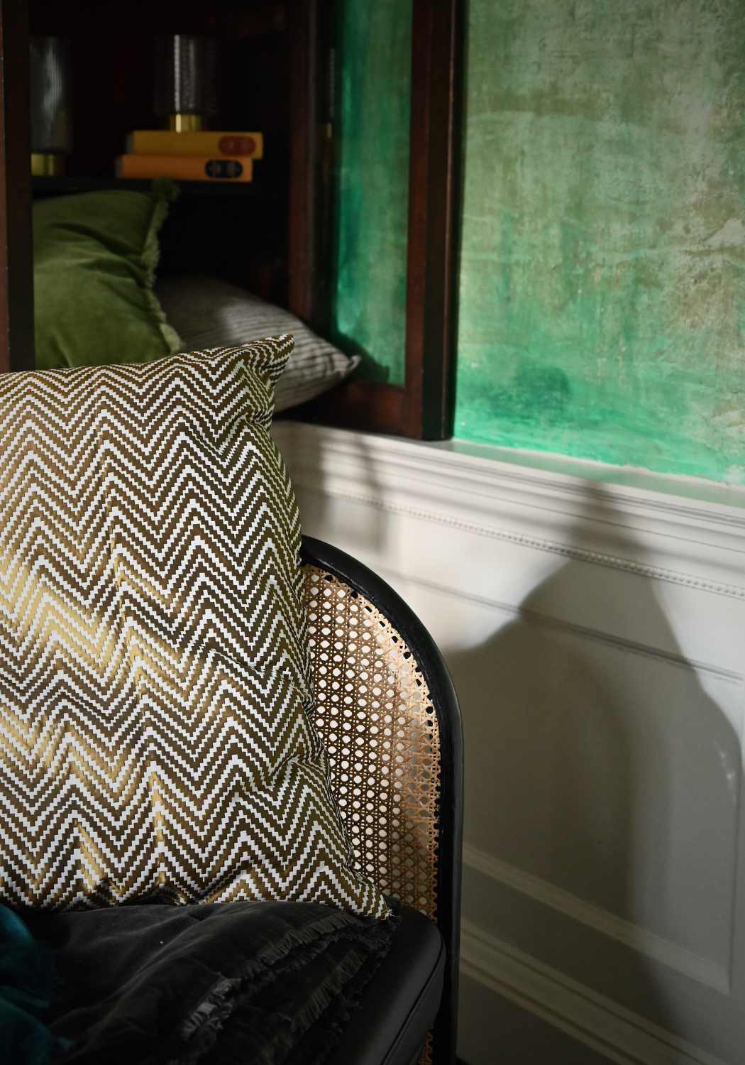 Gold Chevron Cushion Collection