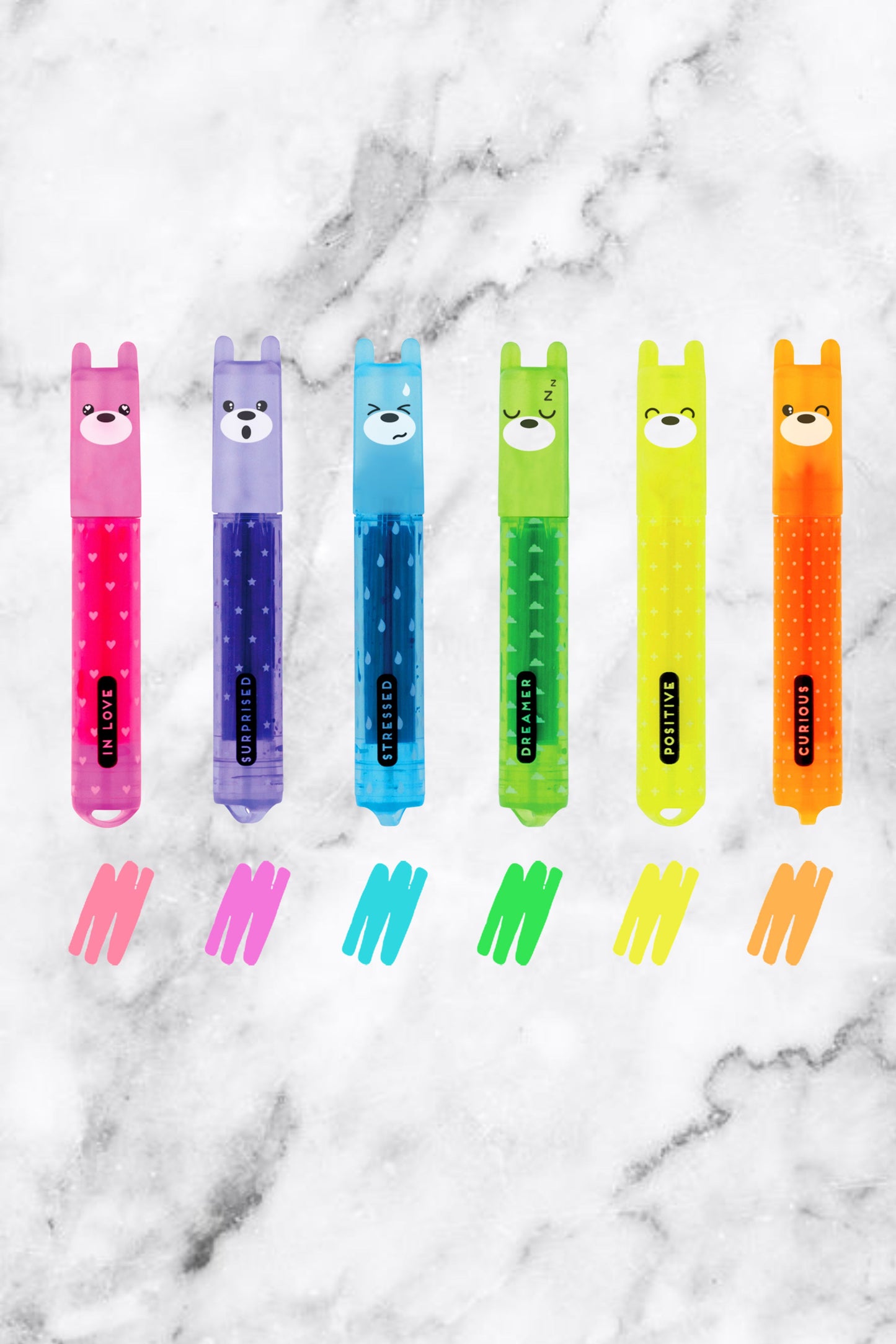 Mini surligneurs arc-en-ciel Teddy