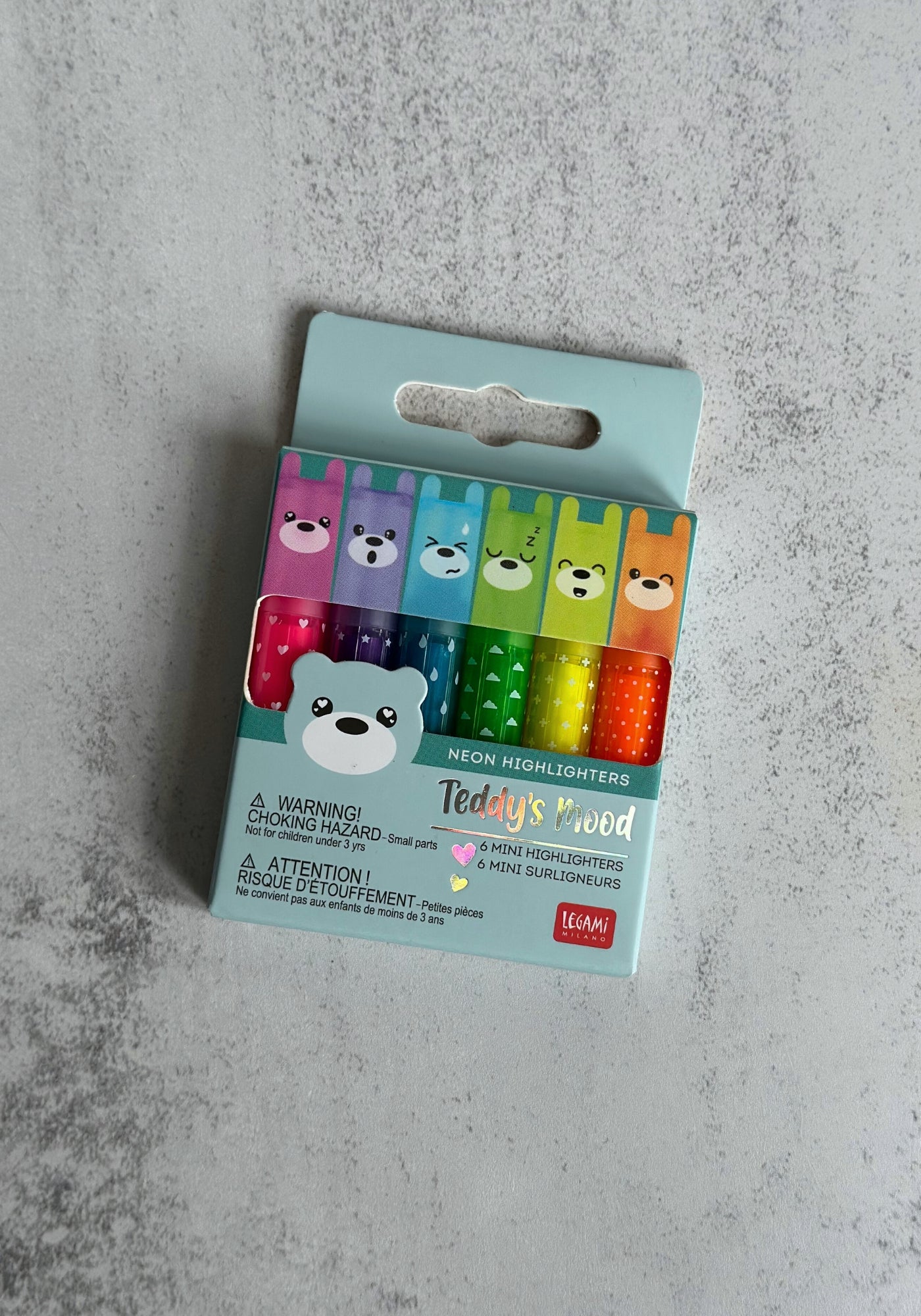 Mini surligneurs arc-en-ciel Teddy