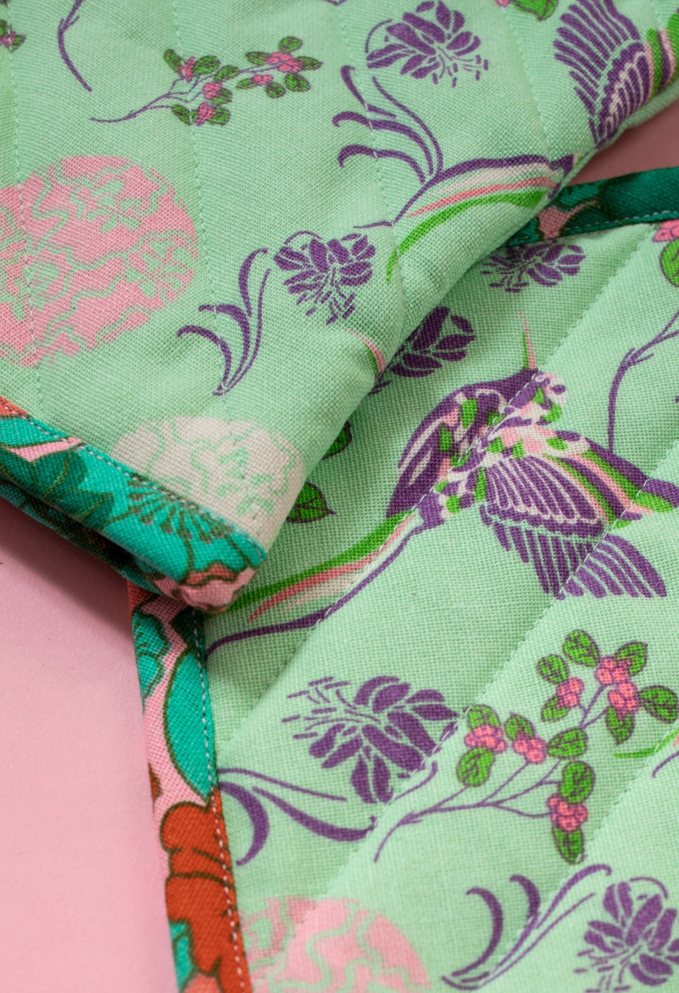 Green Organic Cotton Oven Glove Set