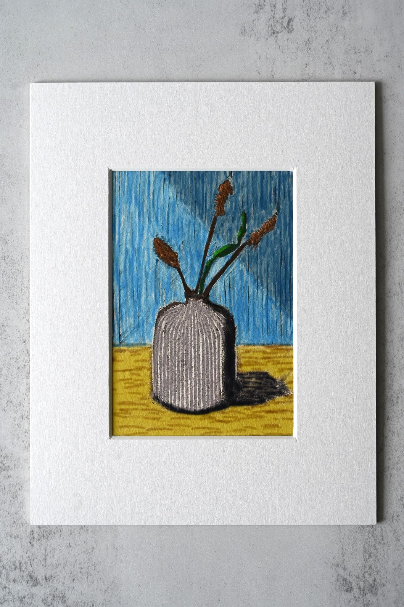 Michael Hennessy Striped Vase A5 Gliche Print