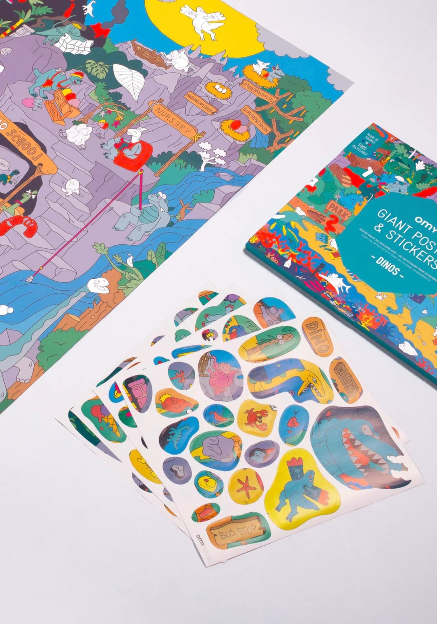 Dinos Giant Poster with Stickers
