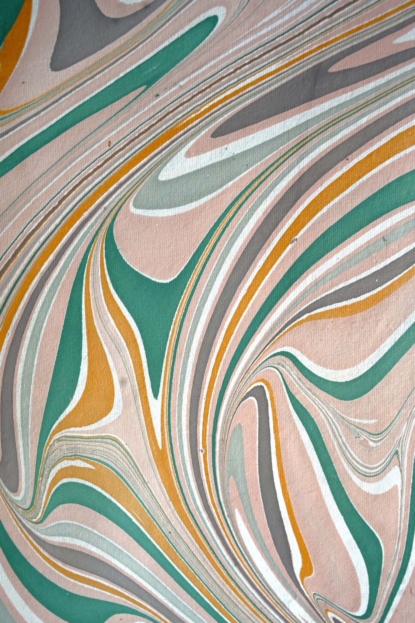 Pink and Green Swirl Luxury Marbled Wrapping Paper