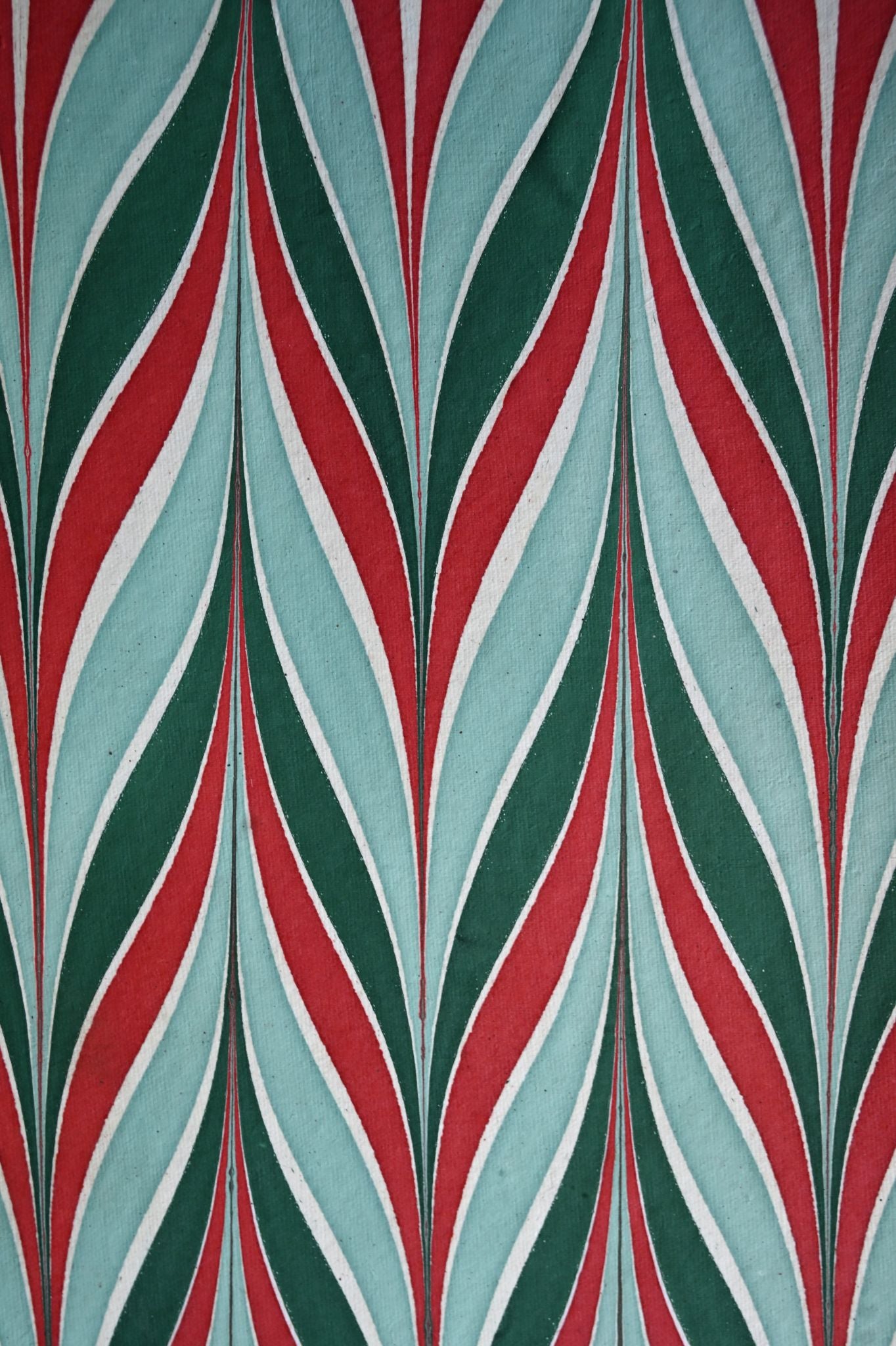 Christmas Red Chevron Swirl Luxury Marbled Gift Wrap