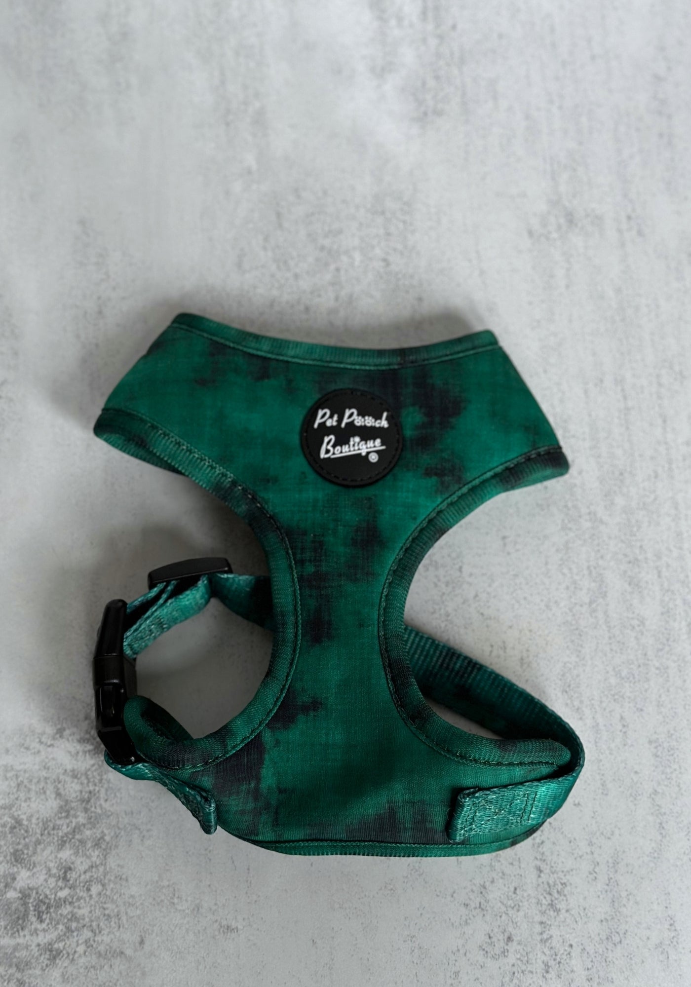 Extra Small Green Space Dye Handmade Webbing Harness