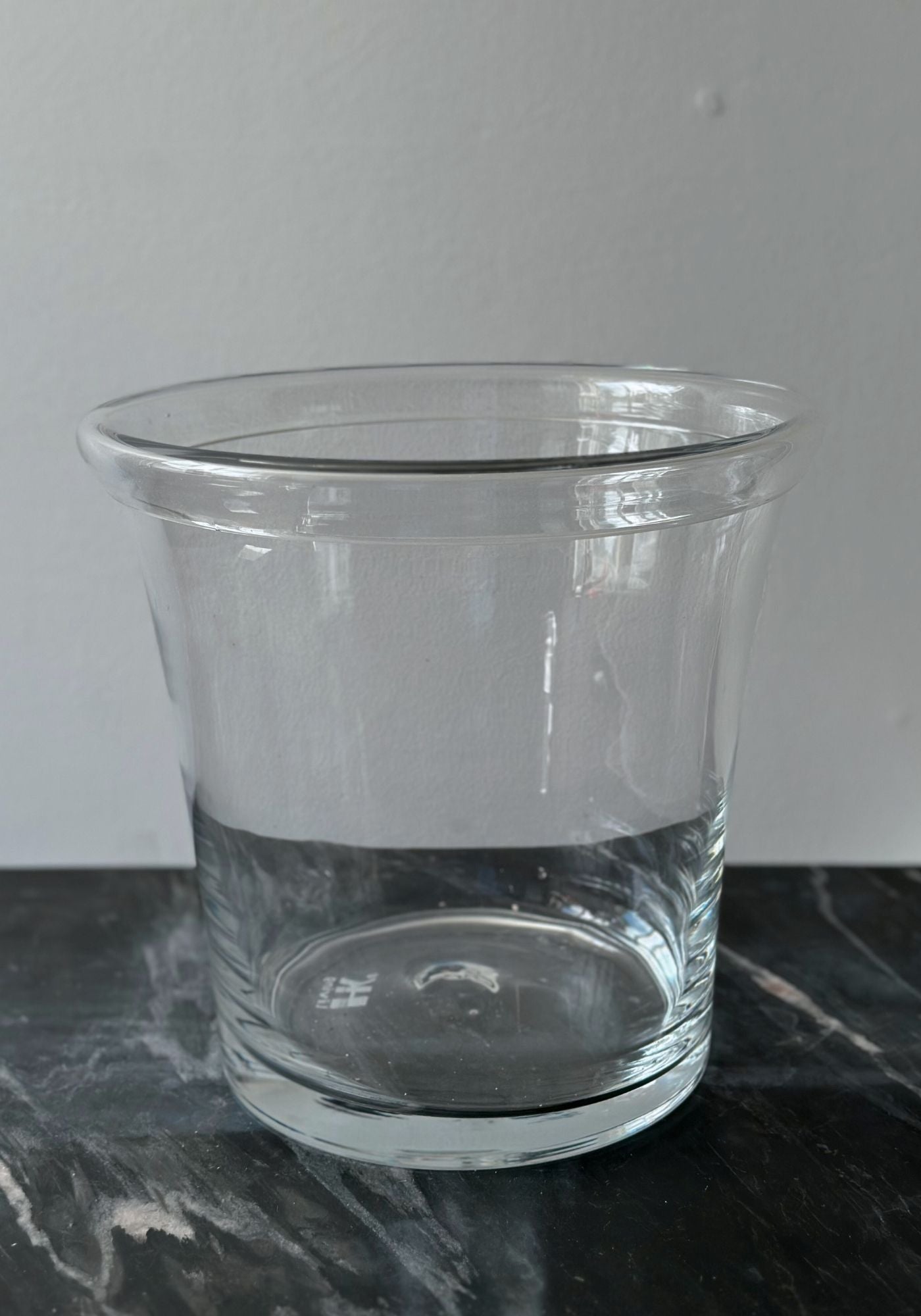 Solid Glass Clear Jar