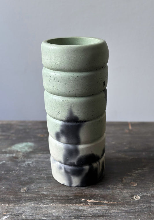 Blue Concrete Bubble Vase