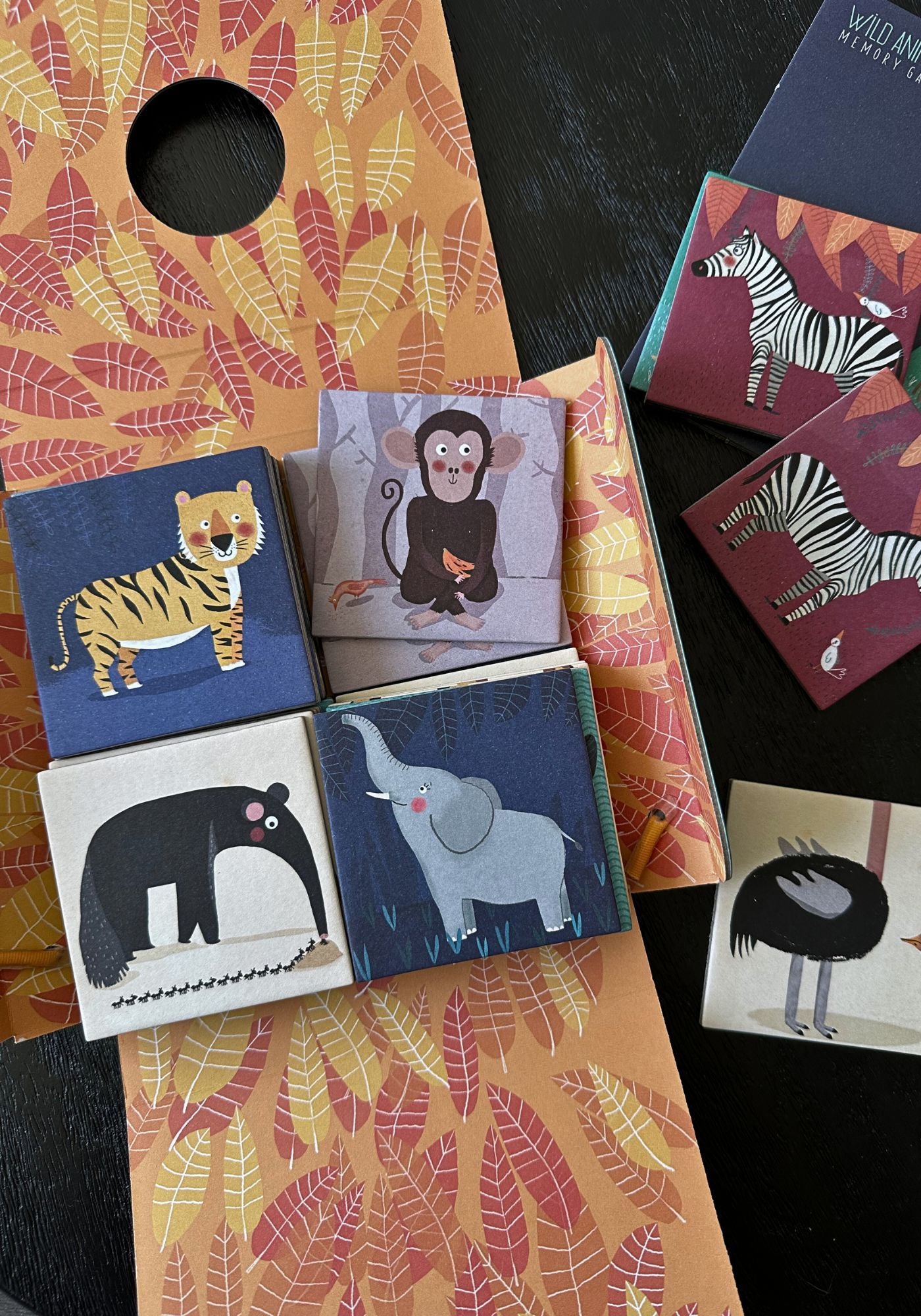 Jeu de mémoire sur les animaux sauvages