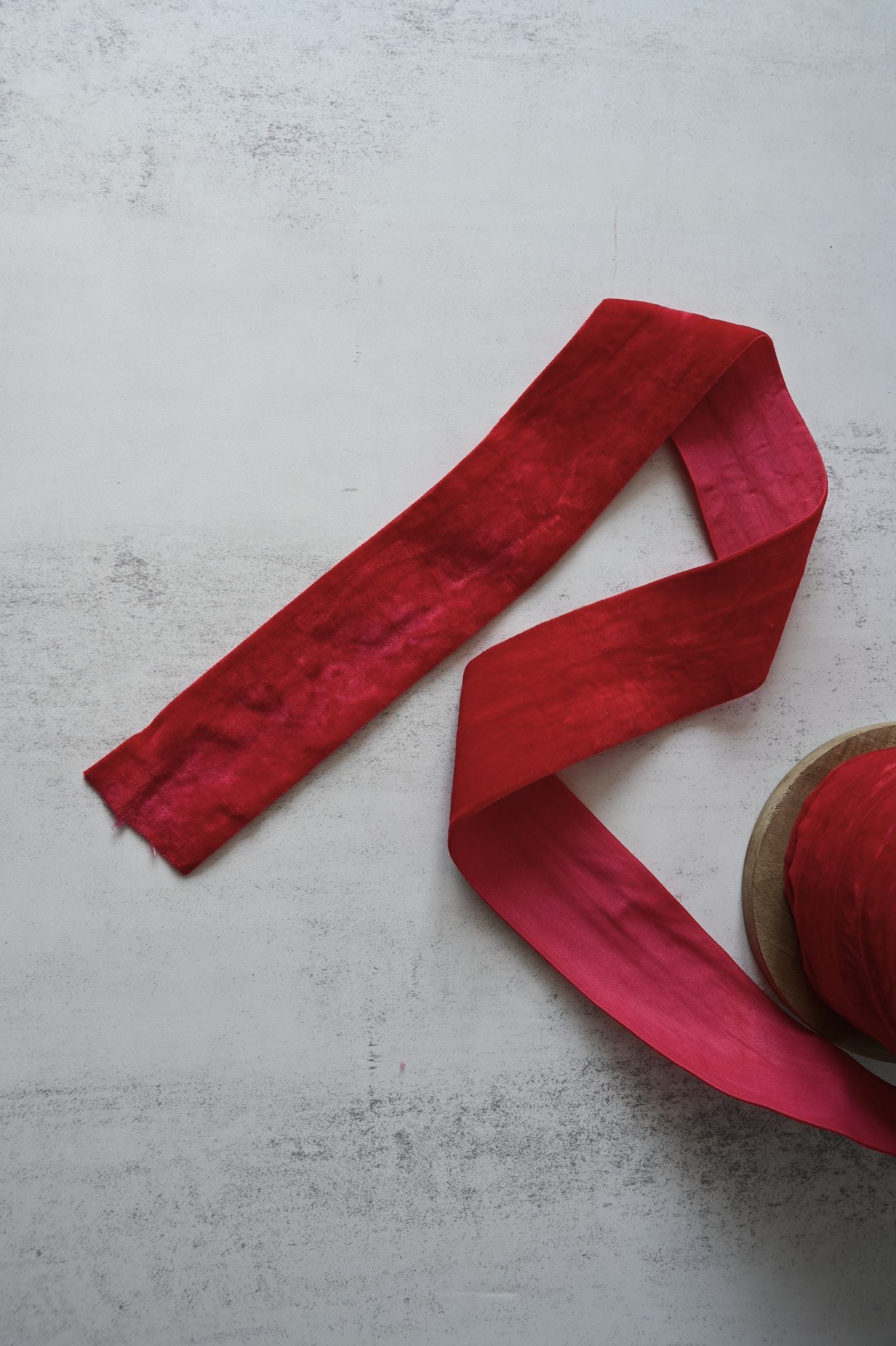 Berry Red Velvet Ribbon - by the metre