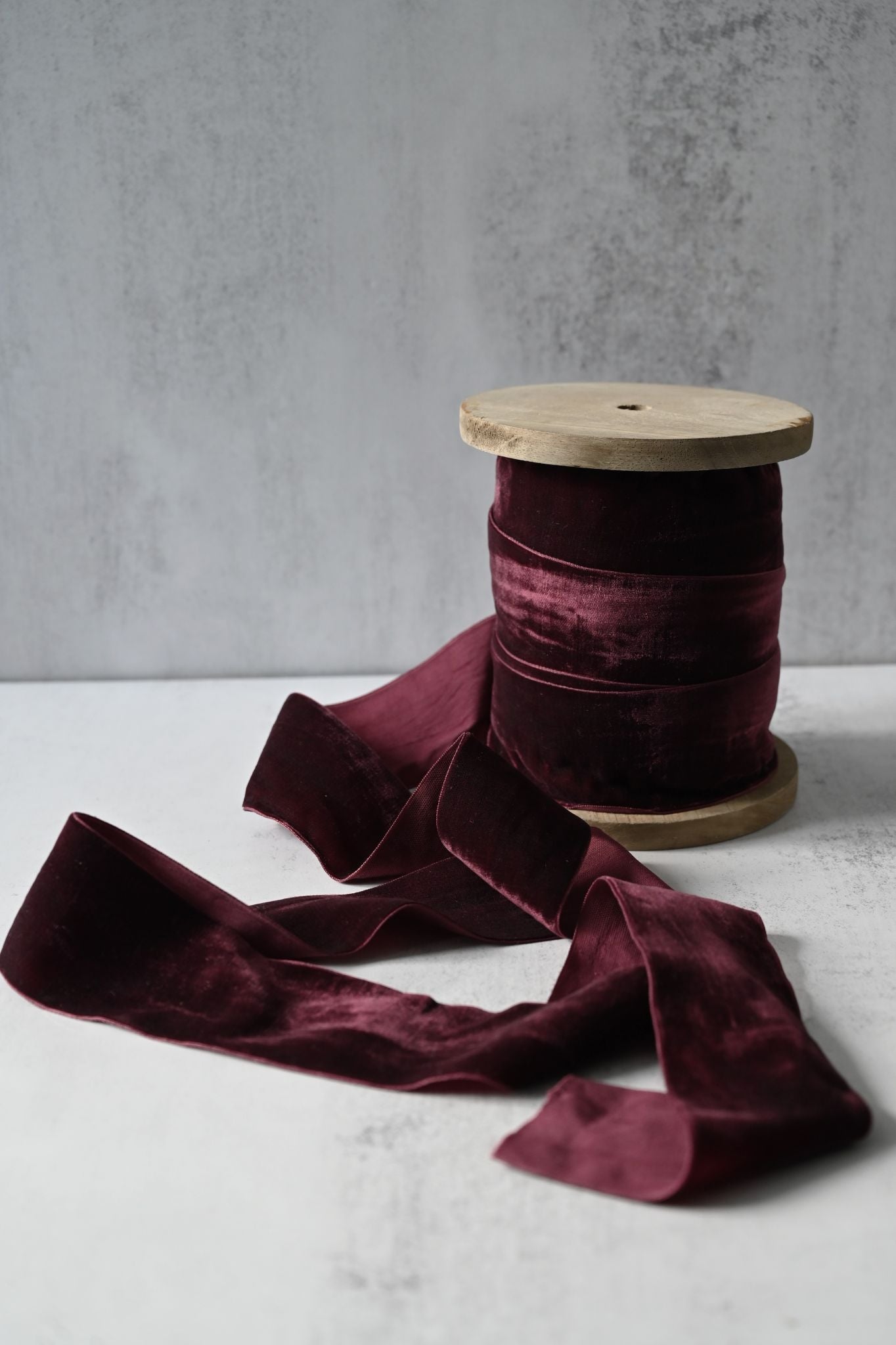 Dark Purple Velvet Ribbon - by the metre