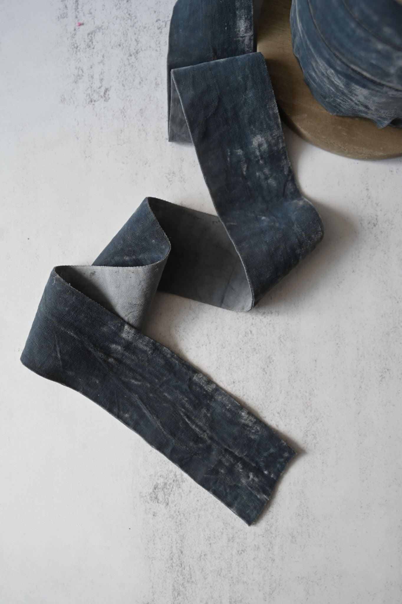 Light Grey Velvet Ribbon - by the metre
