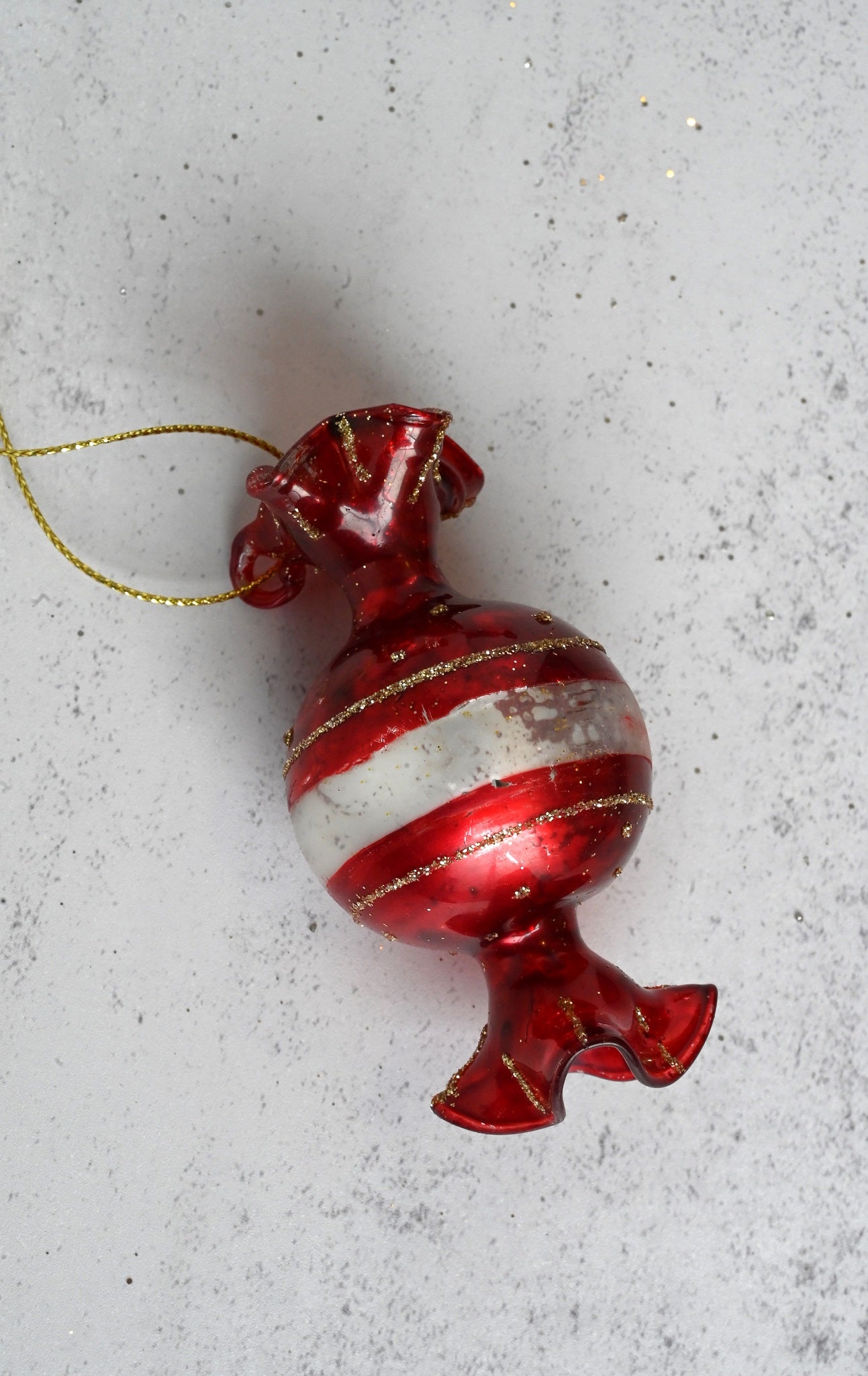 Red Round Glass Sweet Decoration