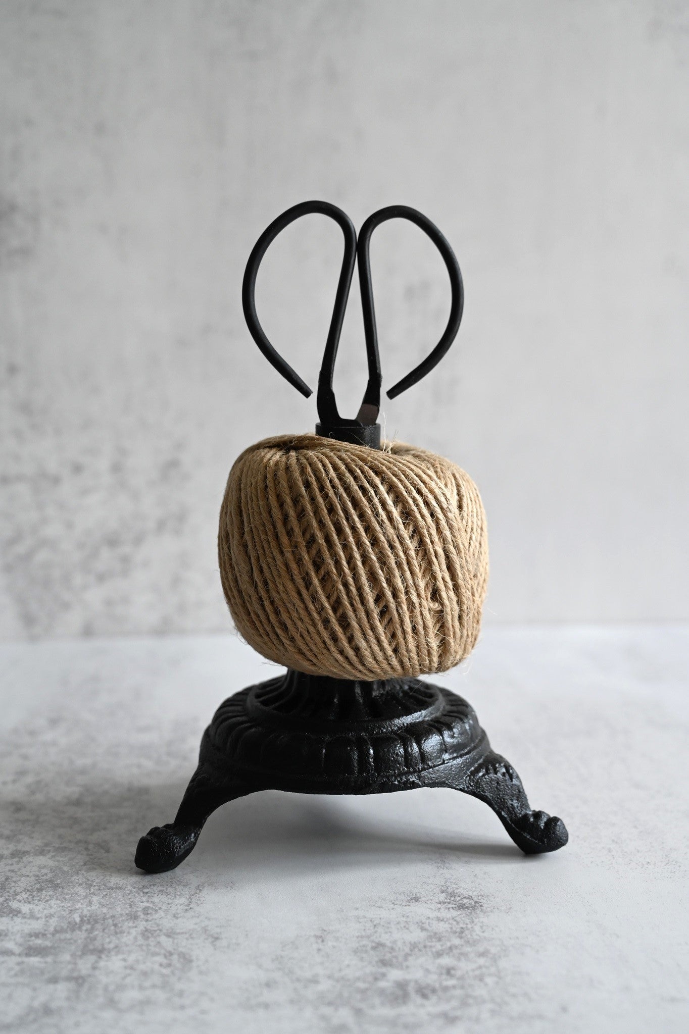 Cast Iron Twine Holder with Scissors