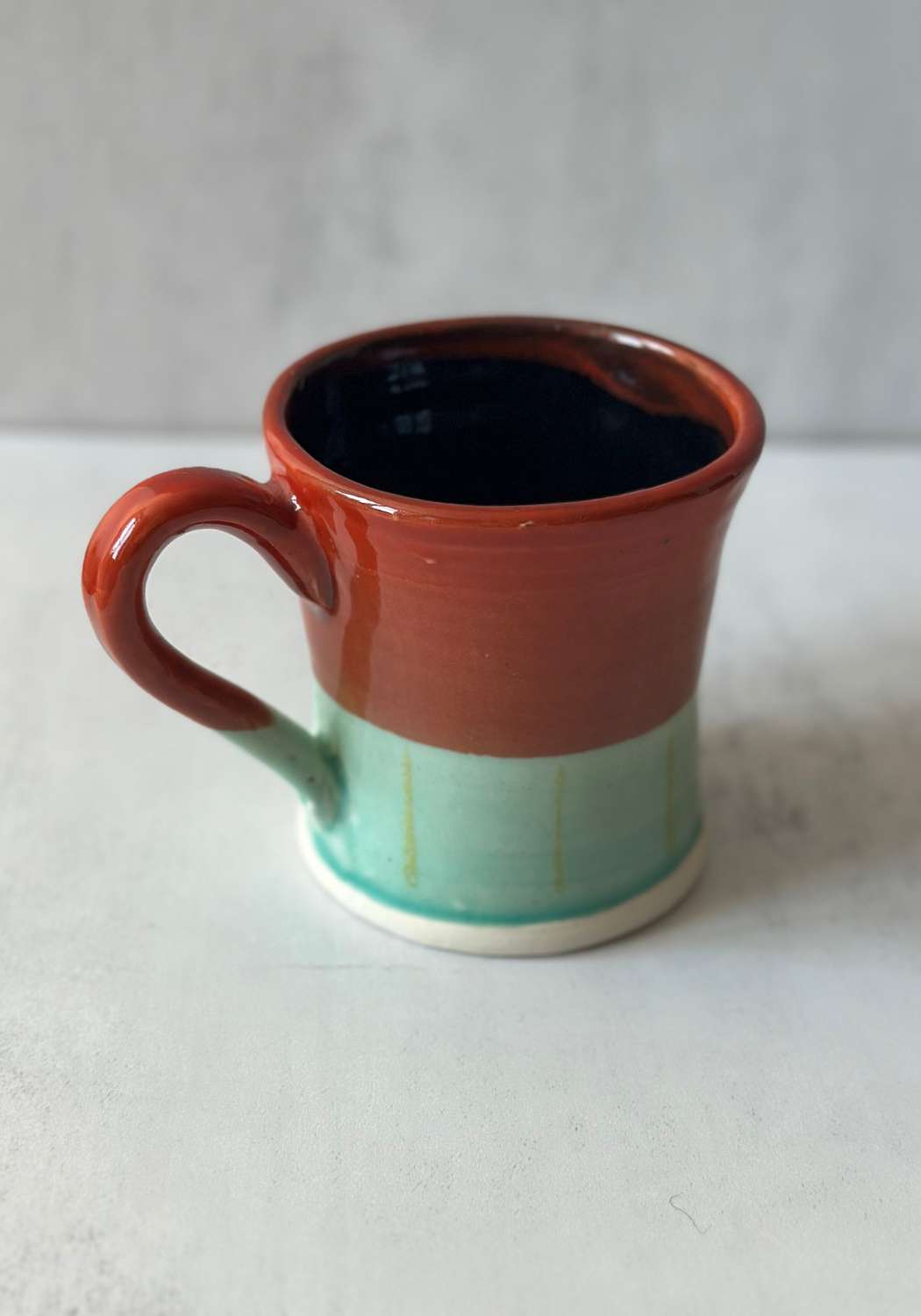 Red and Mint Stephen Bishop Hourglass Chunky Mug