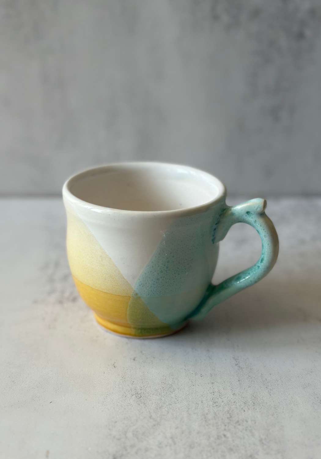 Mint Yellow and Blue Geometric Stephen Bishop Mug