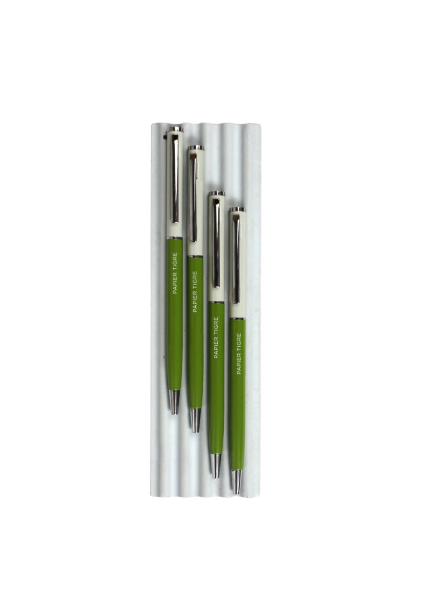 Grey and Green Block Colour Ballpoint Pen