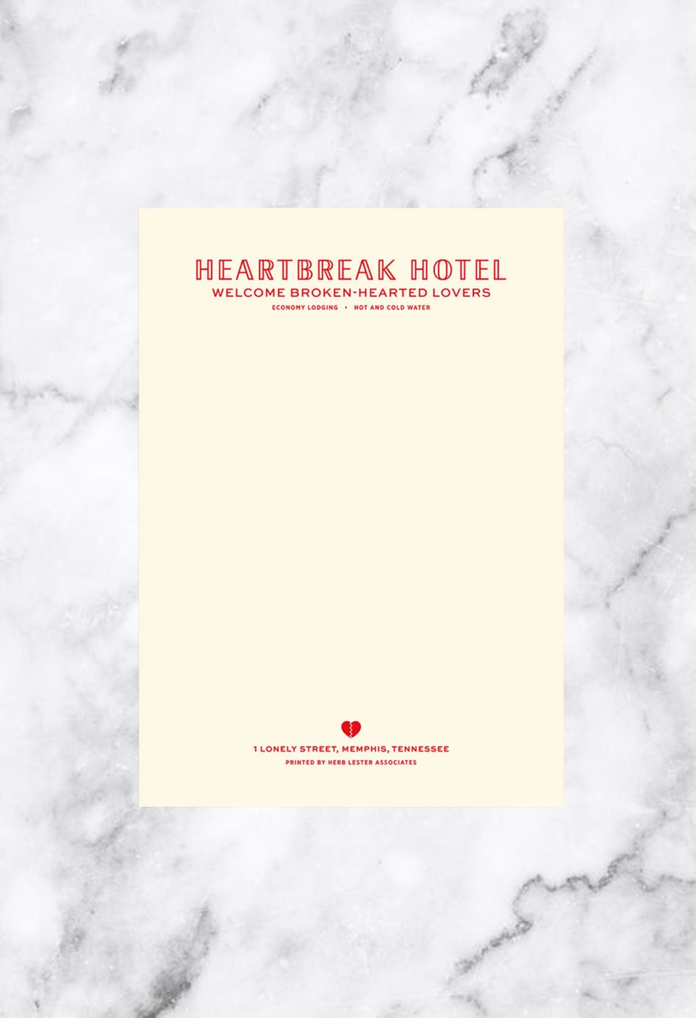 Heartbreak Hotel Notepad