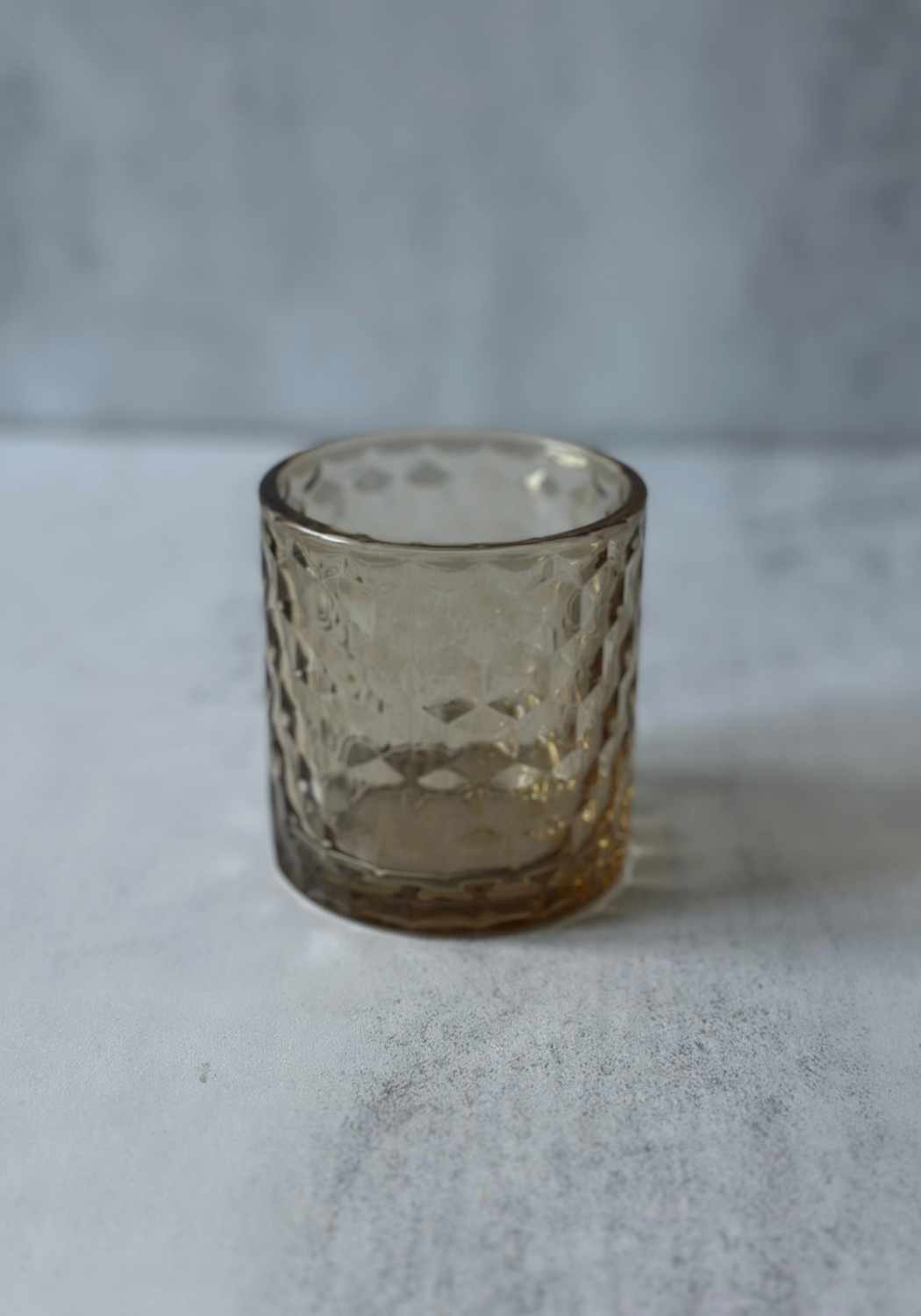 Photophore en verre ambré