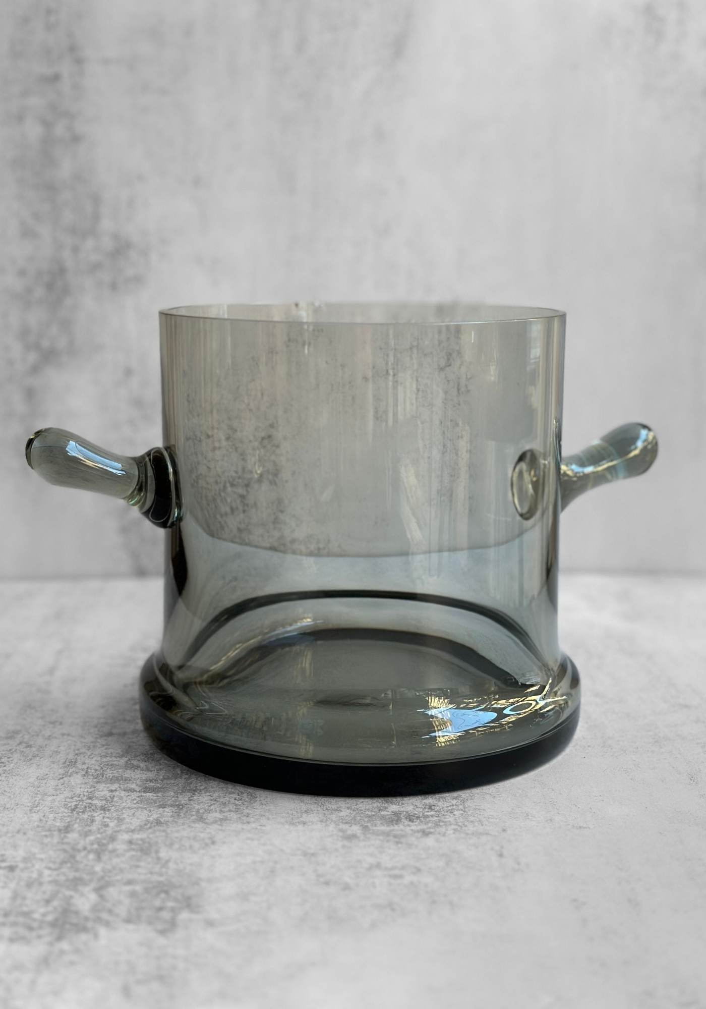 Smoked Grey Sixties Ice Bucket With Glasses