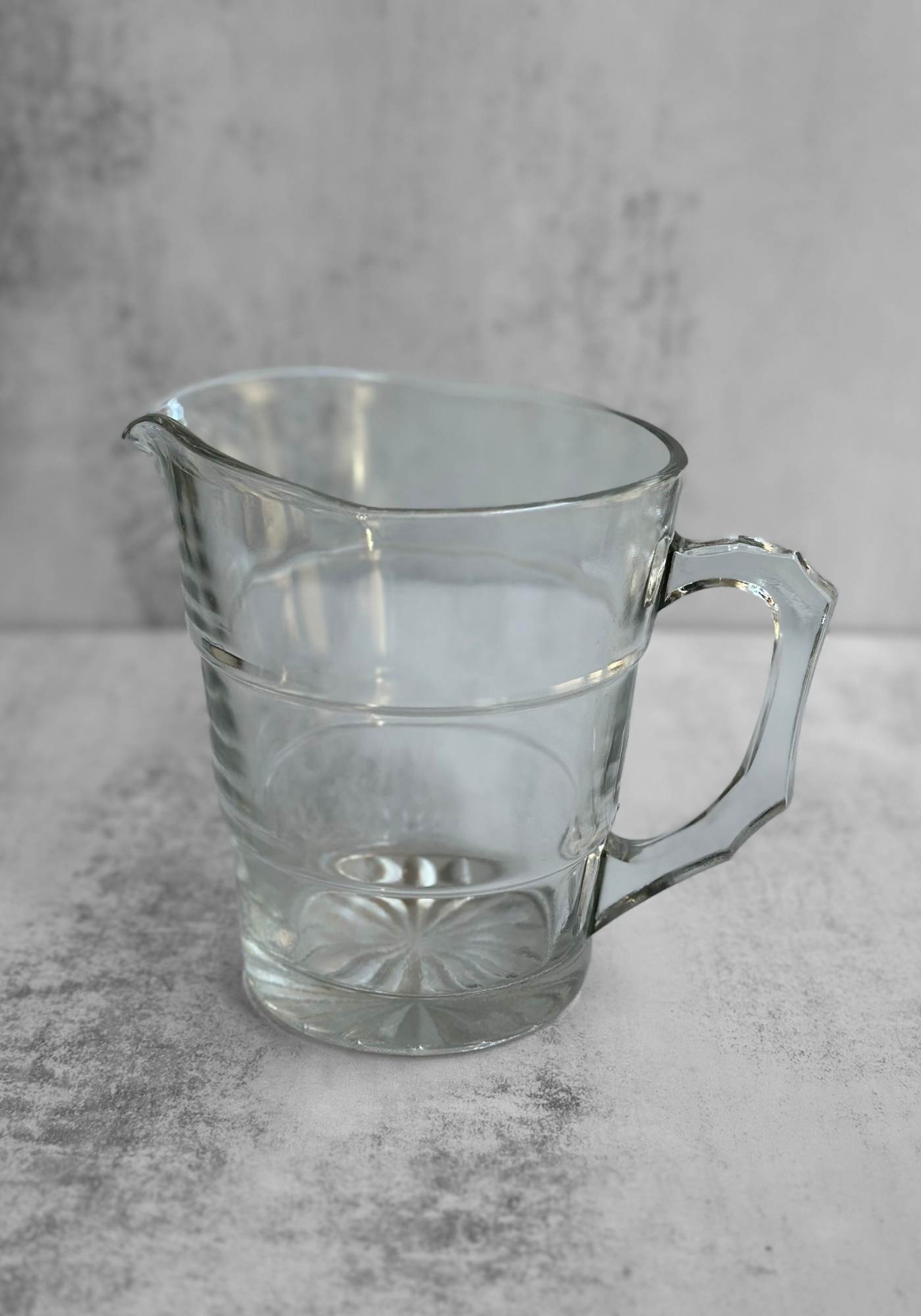 Chunky Clear Glass Jug