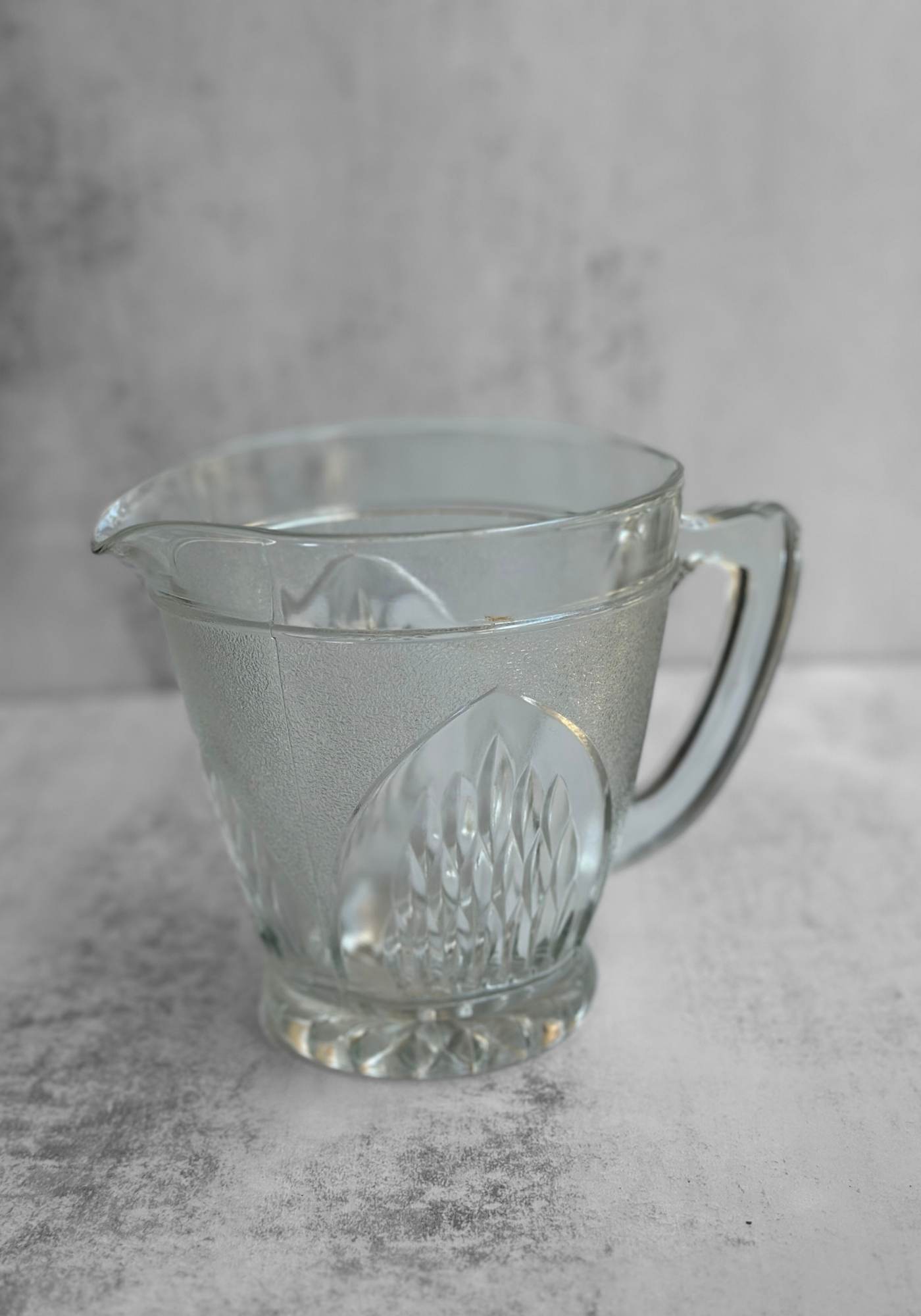 Vintage Frosted Glass Jug
