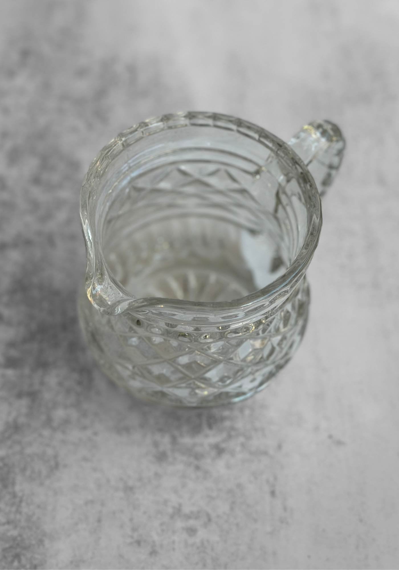 Vintage Small Clear Pressed Glass Jug