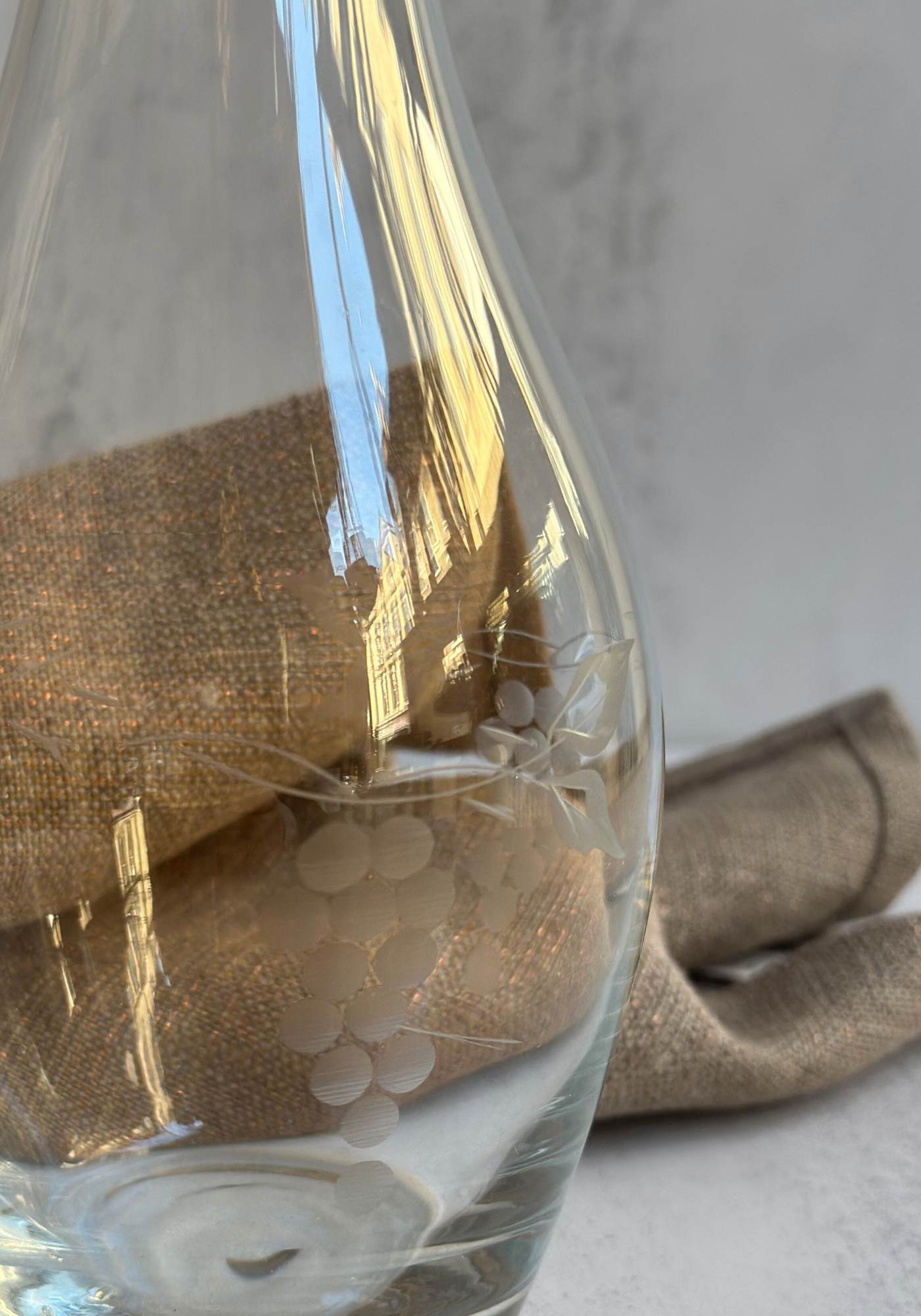 Vintage Clear Glass Stopper Bottle