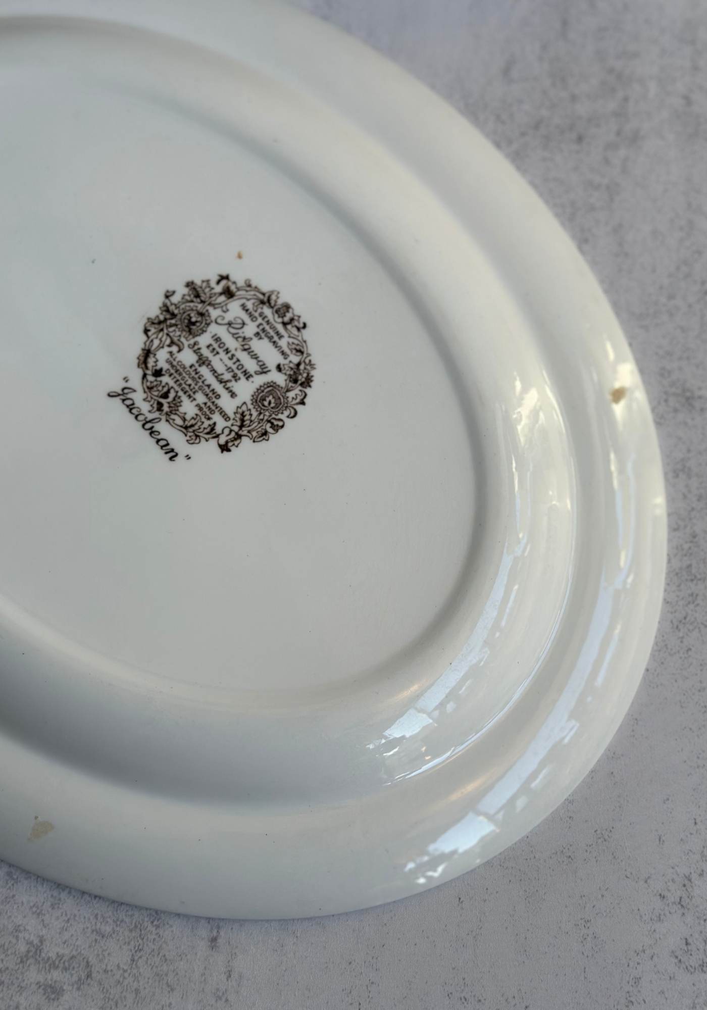 Vintage Staffordshire Jacobean Floral Platter