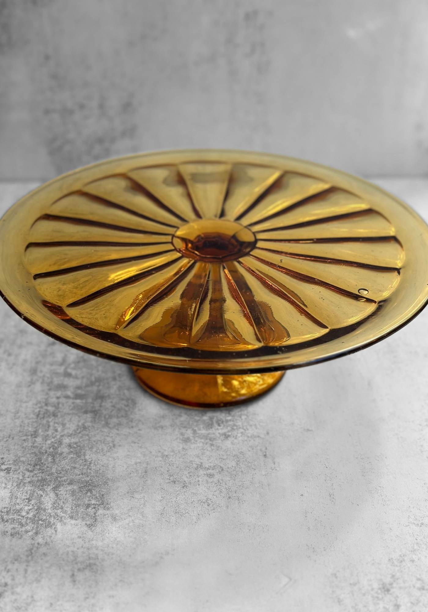 Vintage French Glass Cake Plate