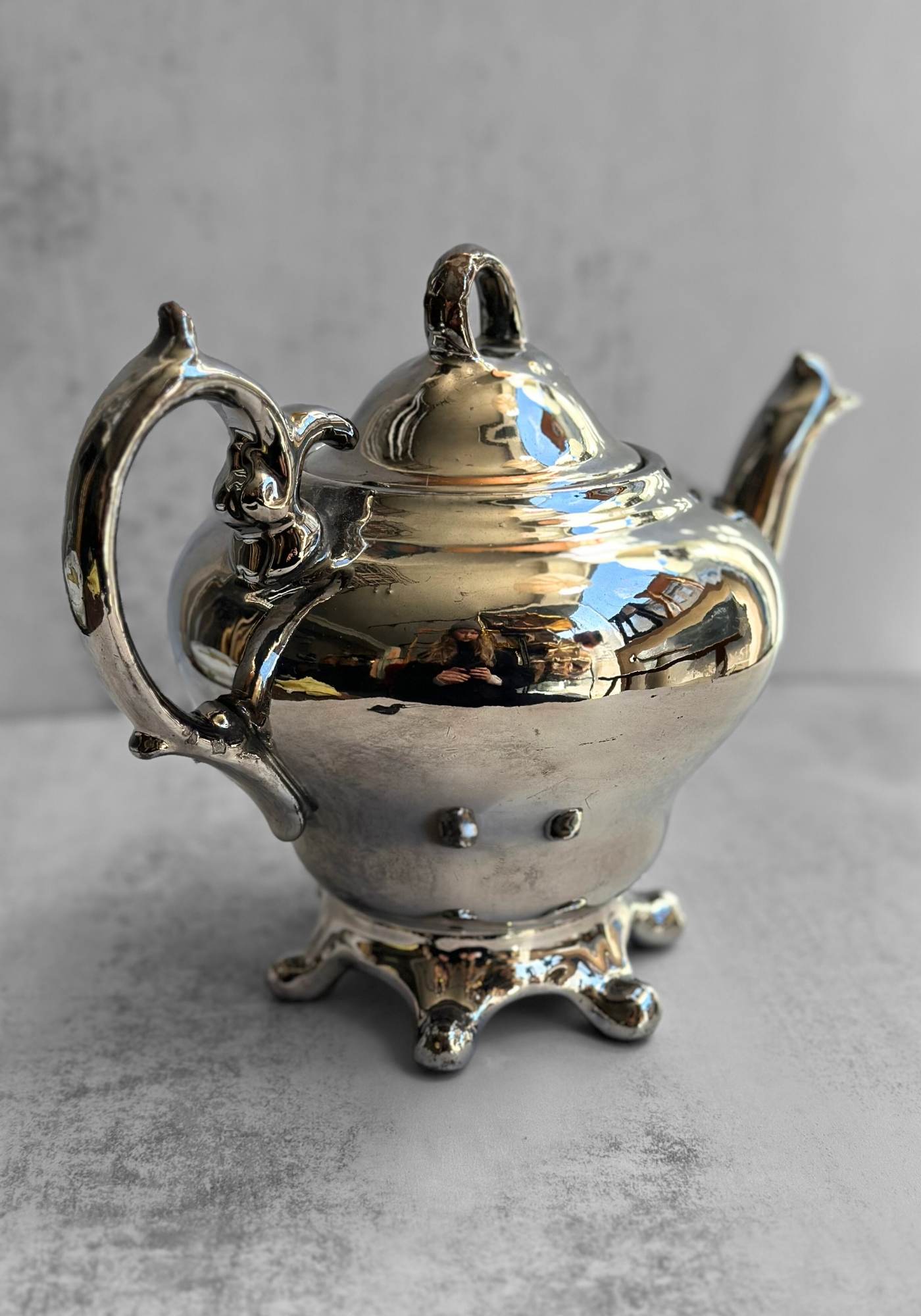 Vintage Silver 1840s Teapot