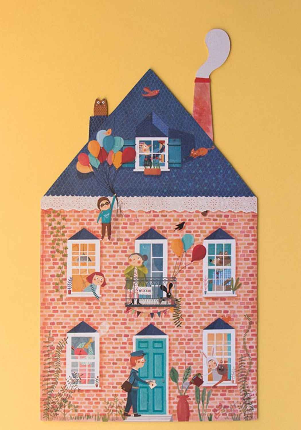 Bienvenue chez moi puzzle réversible