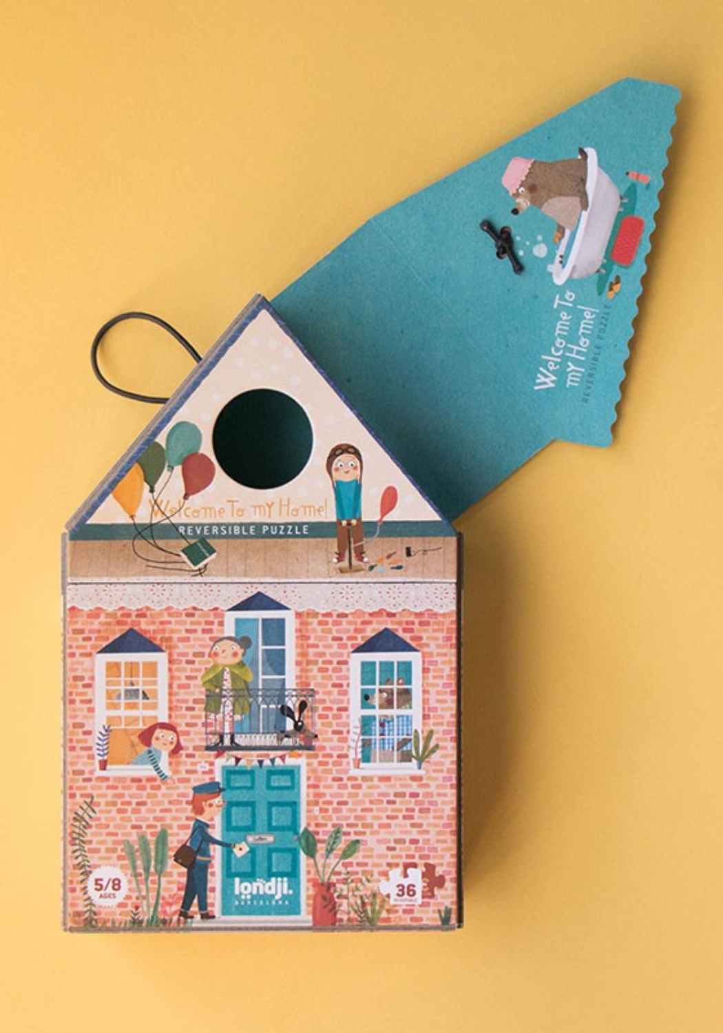 Bienvenue chez moi puzzle réversible