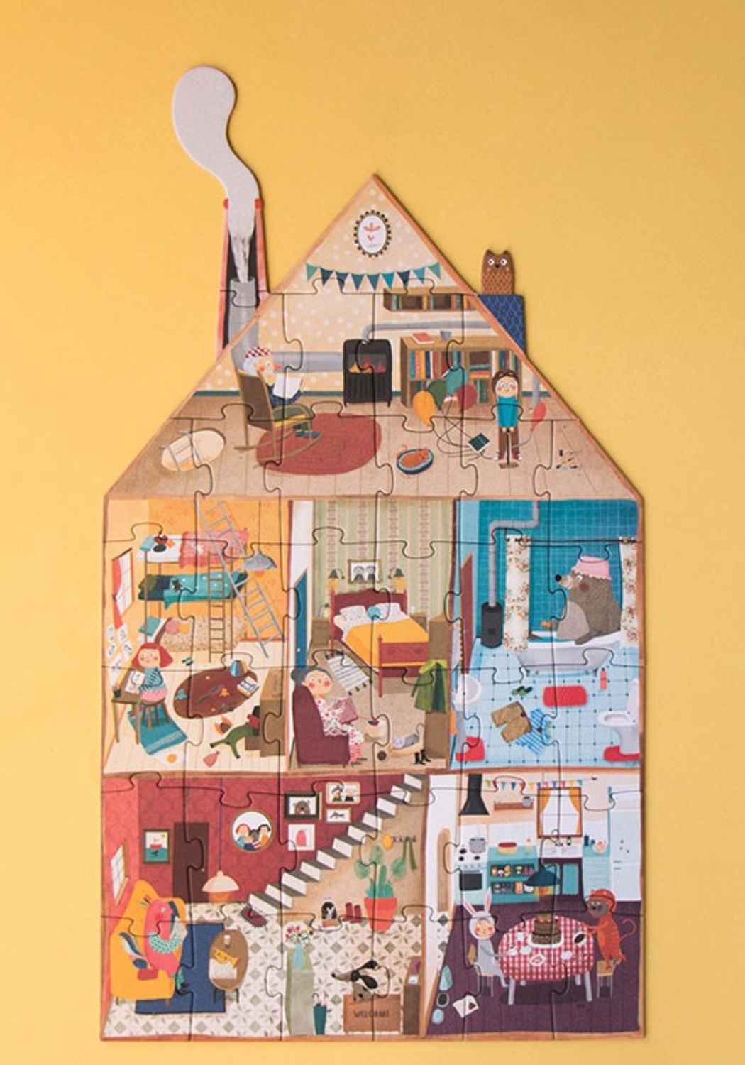 Bienvenue chez moi puzzle réversible
