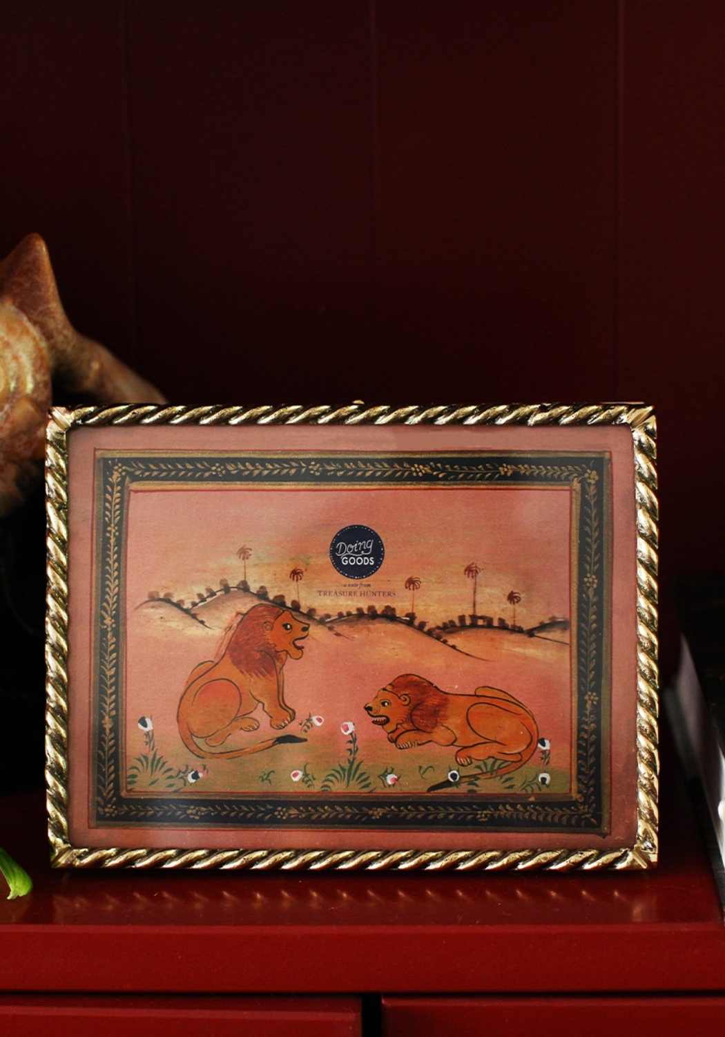 Extra Large Twisted Brass Photo Frame
