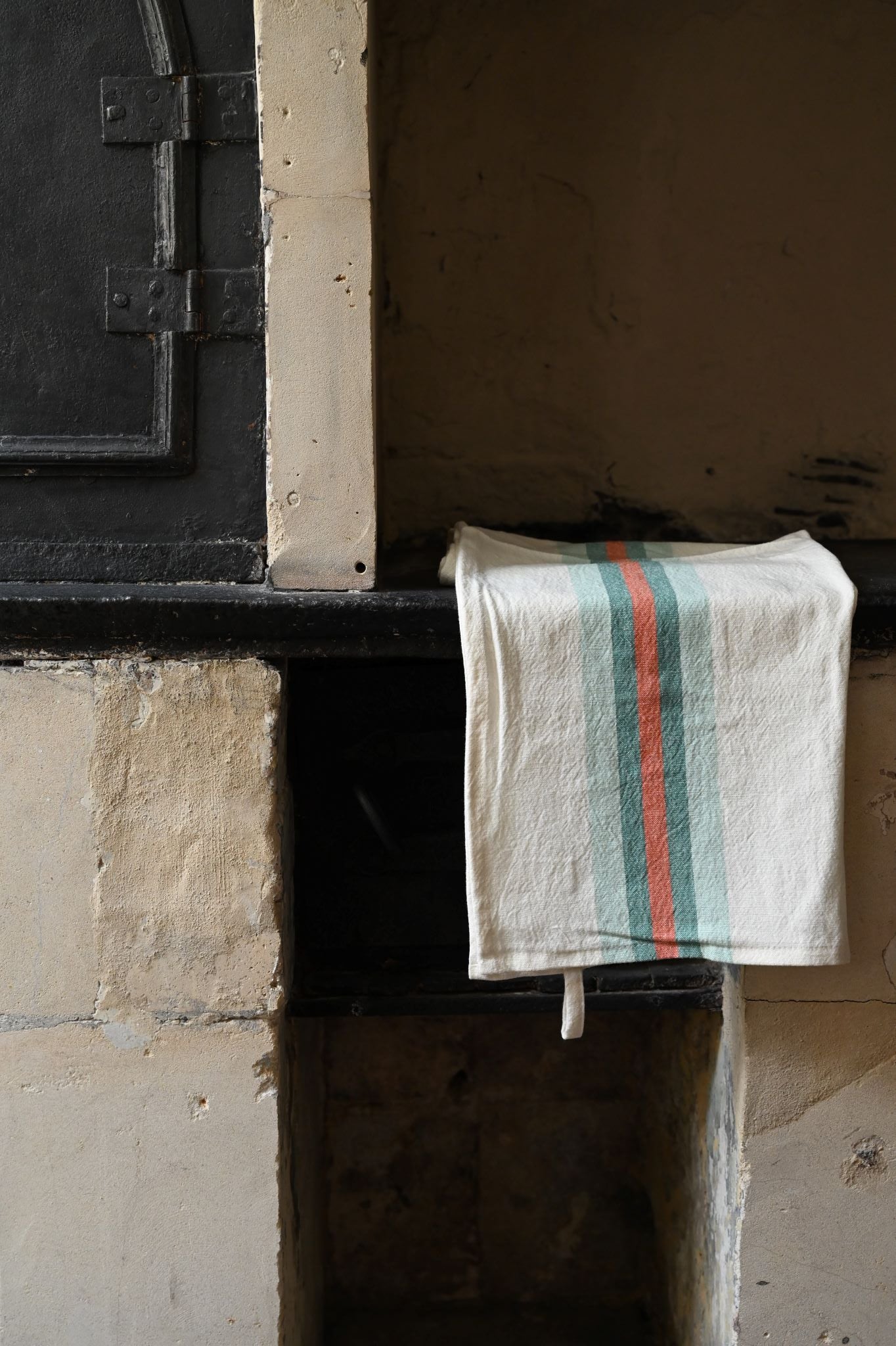 Torchons en coton recyclé à rayures Retro Racing