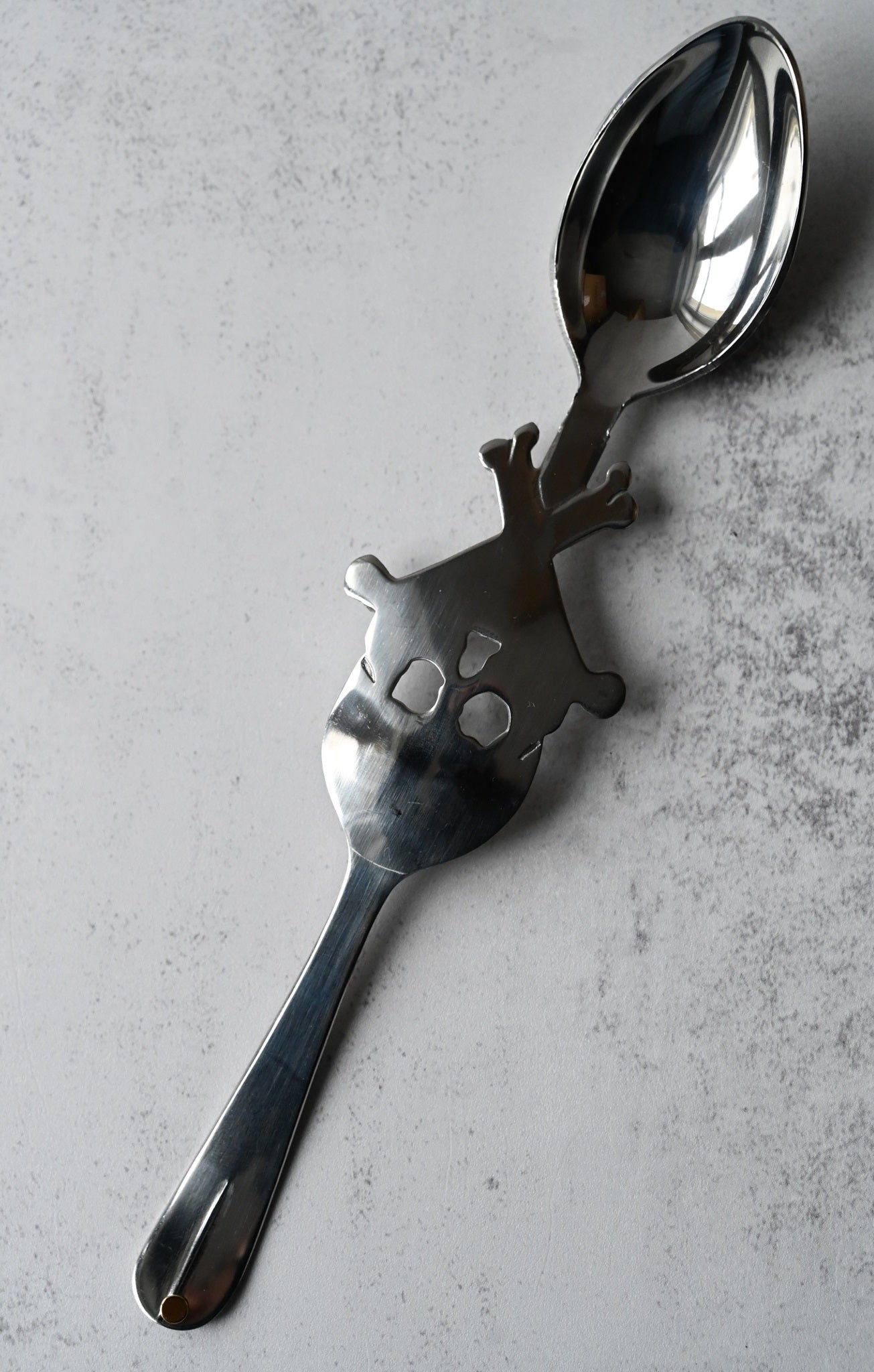 Absinthe Spoon skull and crossbones in silver