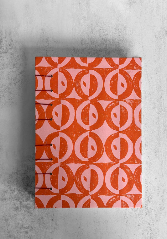 Handmade Abstract Pink A5 Sketchbook