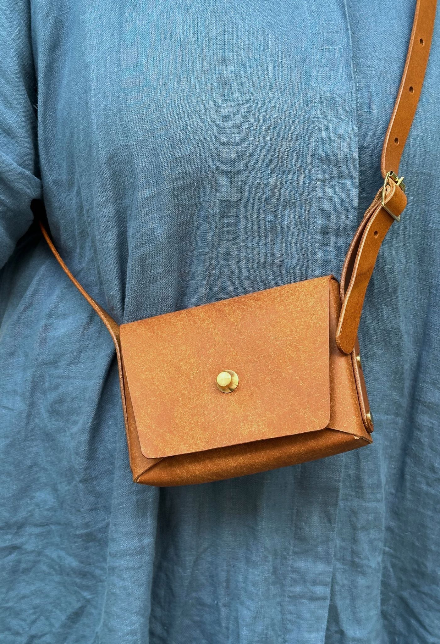 brown leather pedro bag