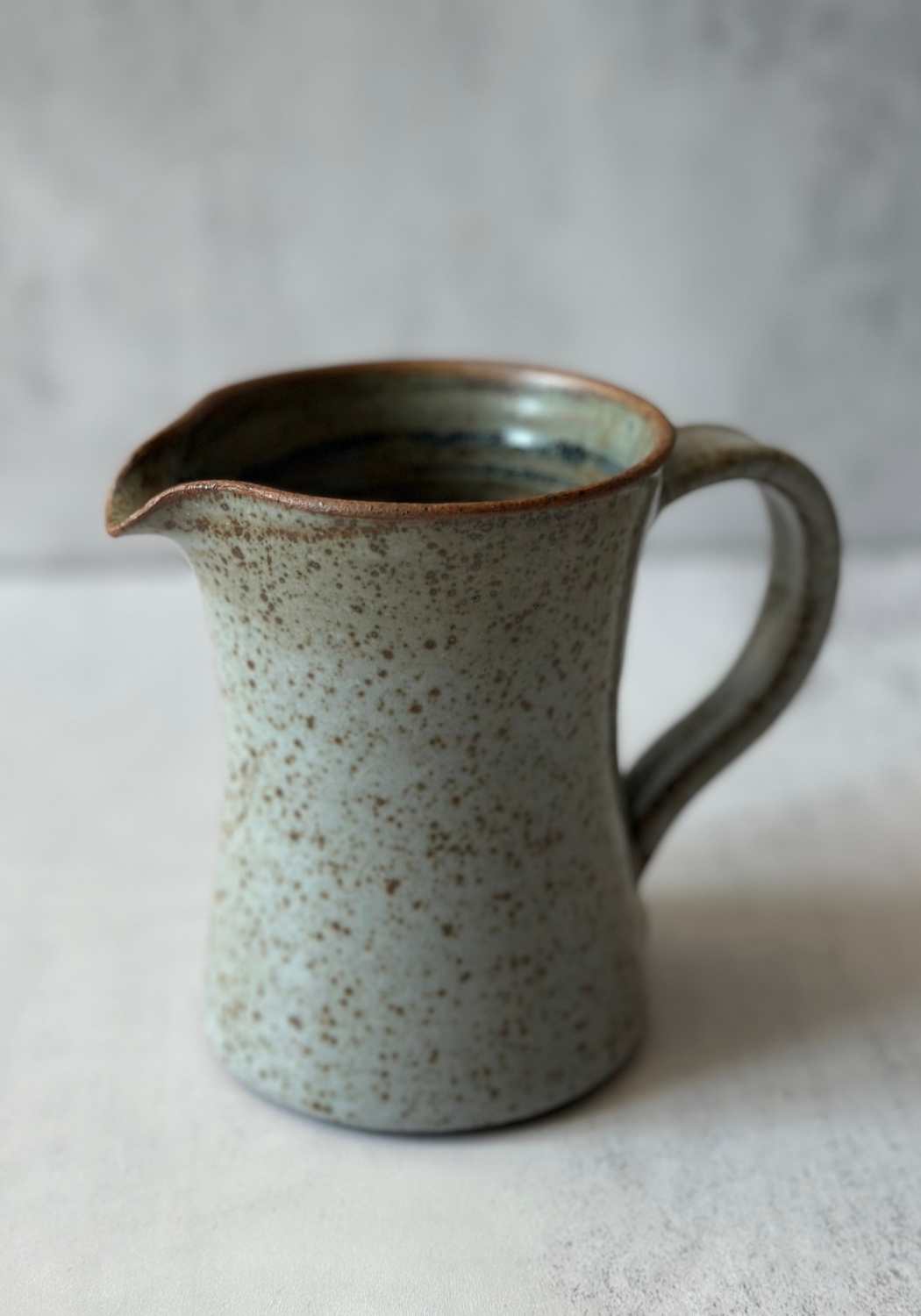 Handmade Welsh Ceramic Rounded Milk Jug
