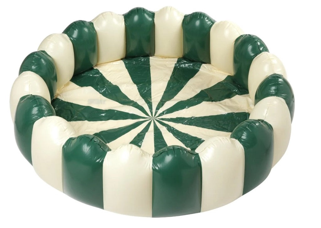 Dark Green Candy Stripe Paddling Pool
