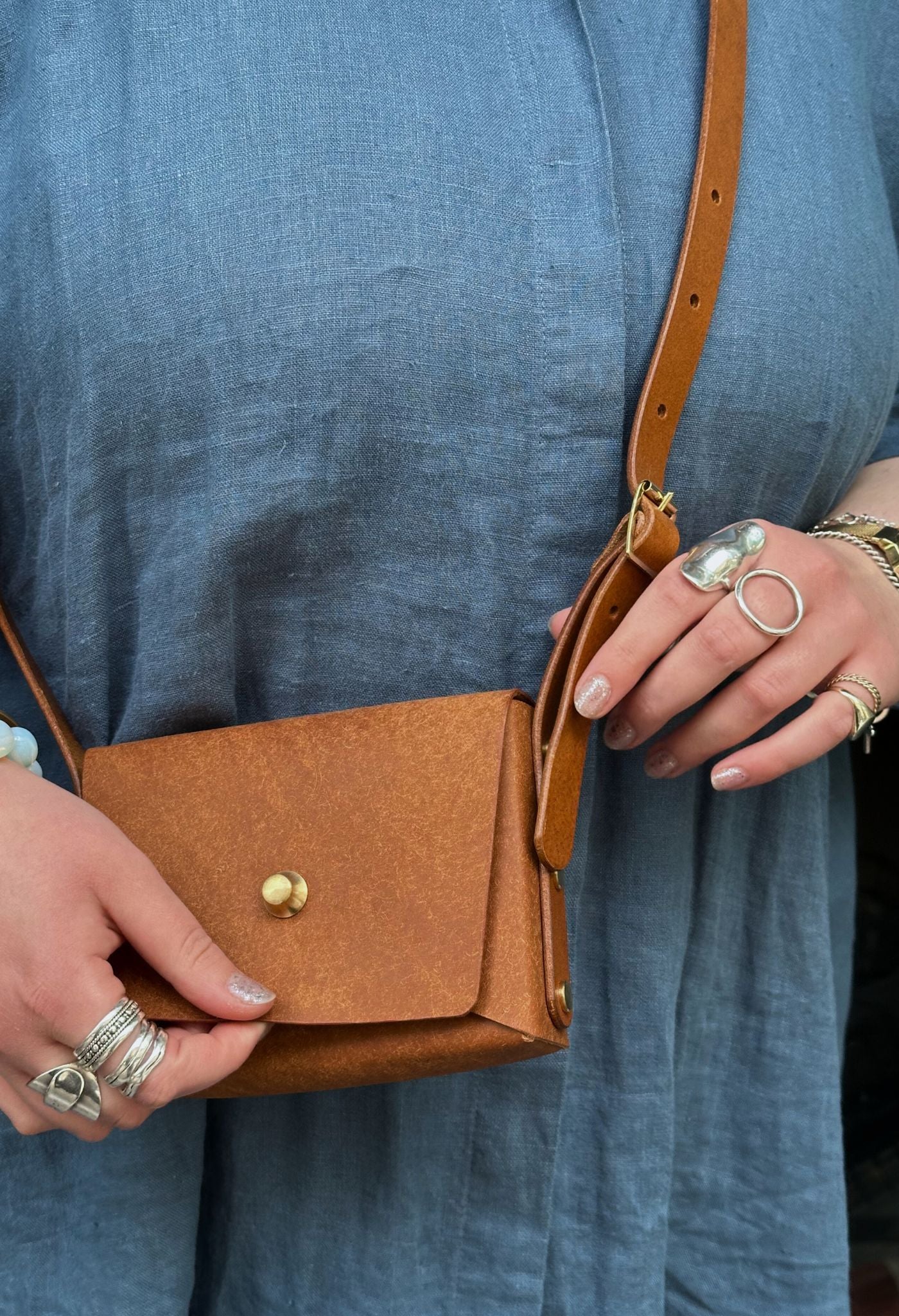 tan brown leather pedro bag