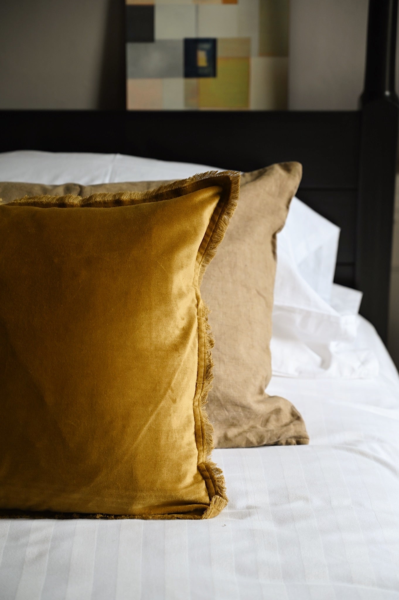 Yellow Bed Cushions