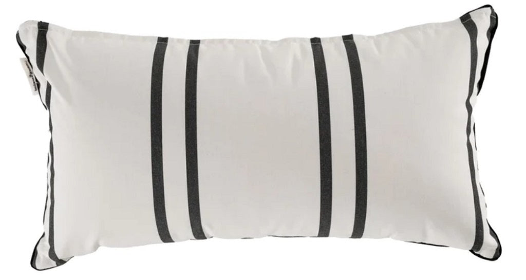 Coussins intérieurs/extérieurs à rayures noires