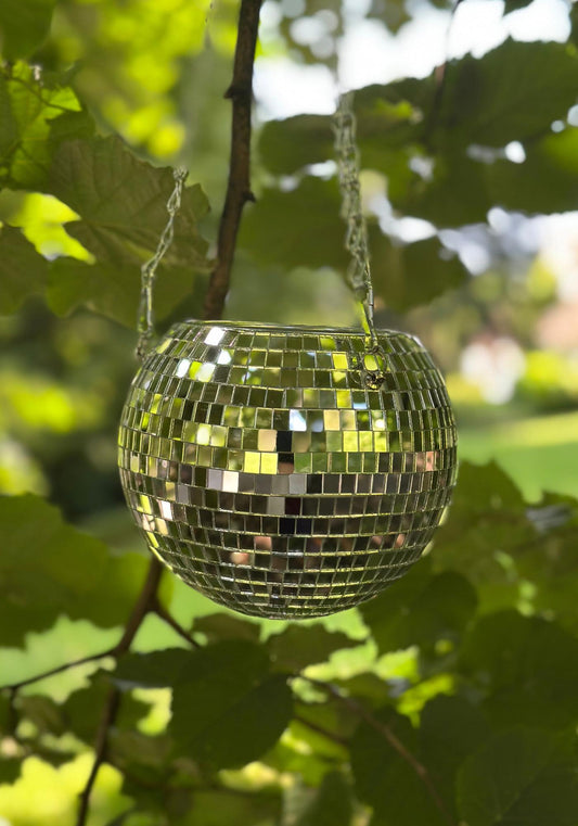 Disco Ball Hanging Planter